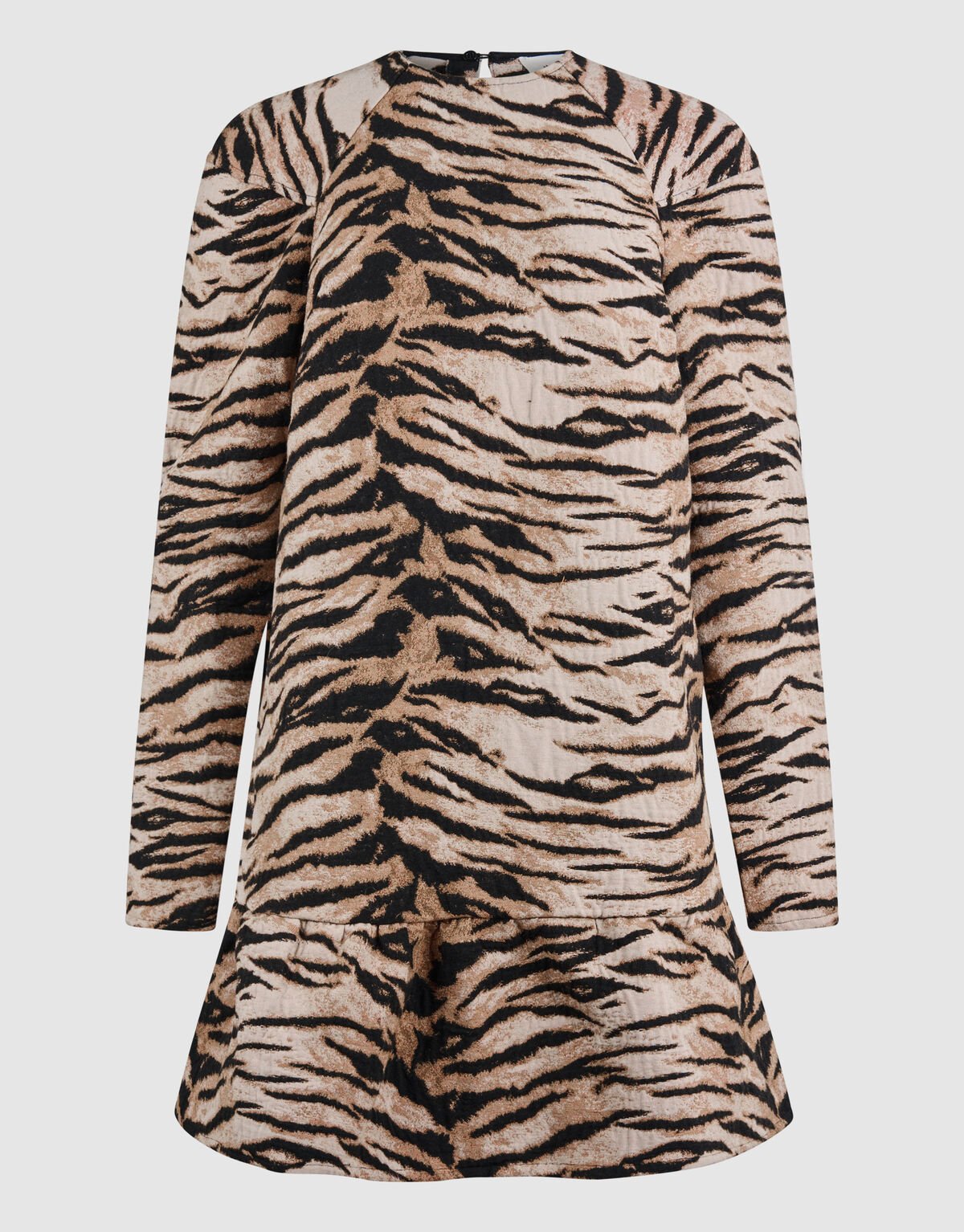 Jacquard Tiger Mini Jurk Lichtbruin SHOEBY WOMEN