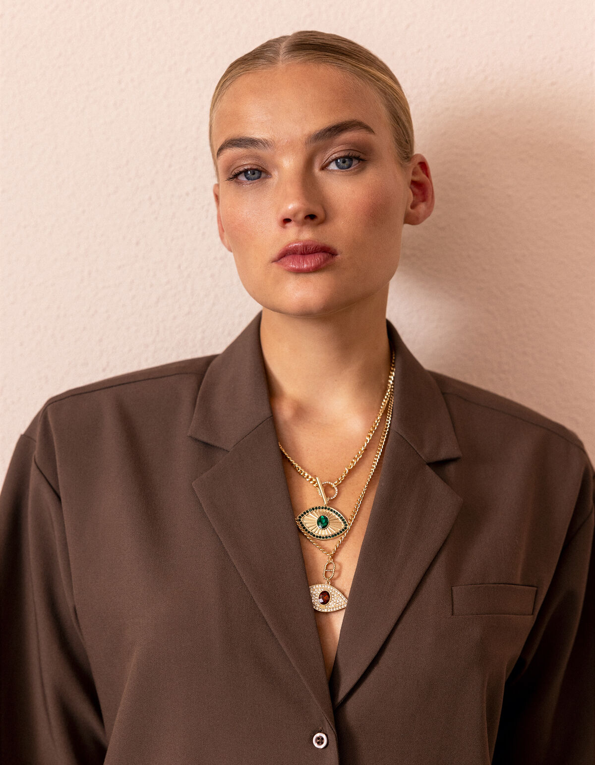 Double Eye Ketting Goud By Fred SHOEBY ACCESSOIRES