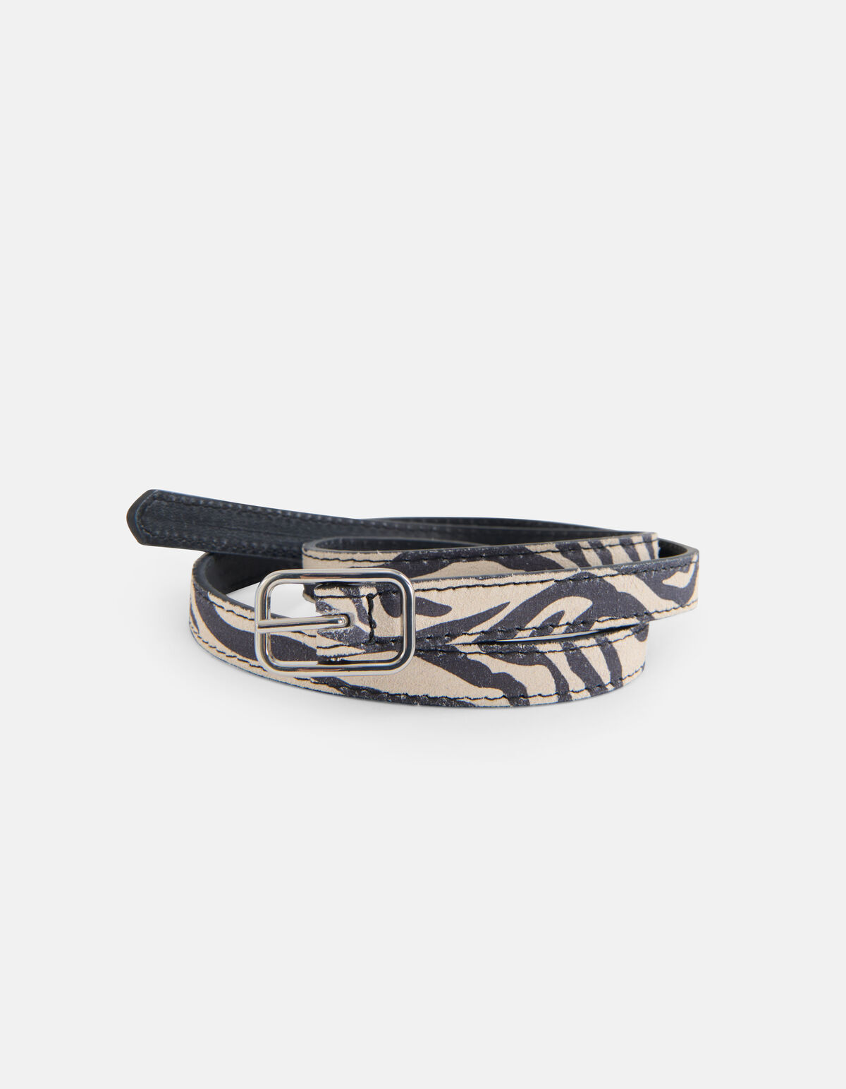 Zebraprint Riem Zwart SHOEBY ACCESSOIRES
