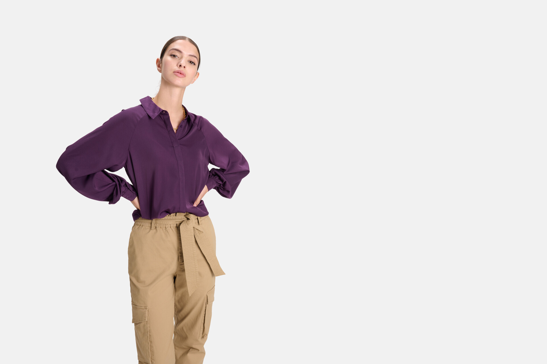 Soepelvallende Blouse Paars SHOEBY WOMEN