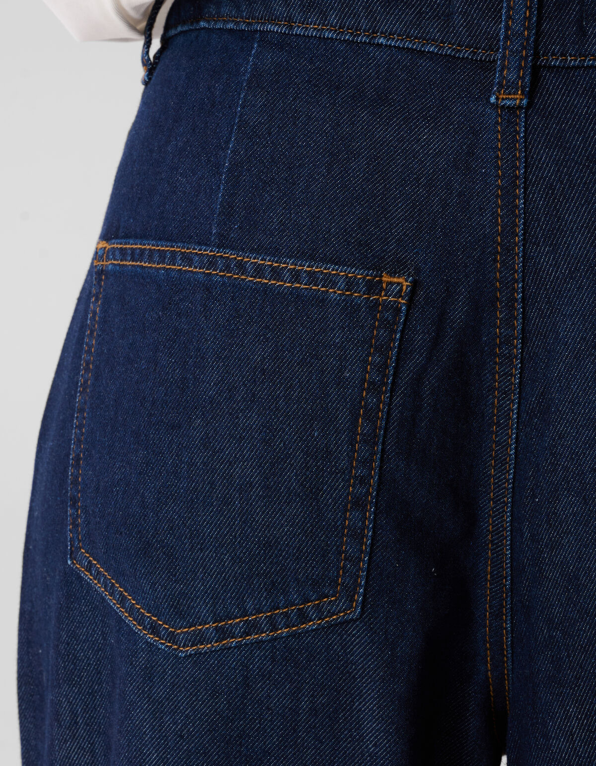 Pleated Wide Leg Fit Jeans Donkerblauw SHOEBY WOMEN