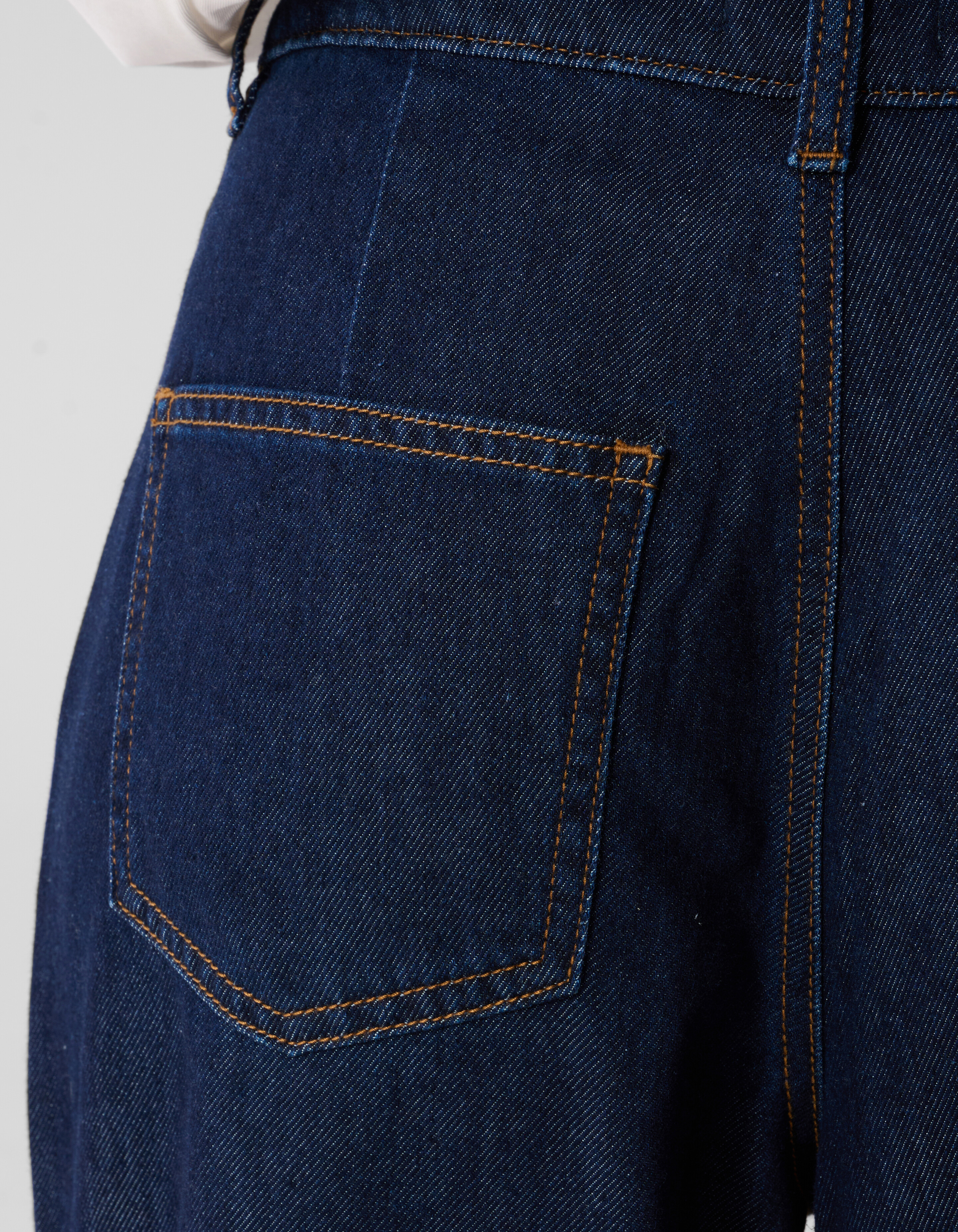 Pleated Wide Leg Fit Jeans Donkerblauw SHOEBY WOMEN