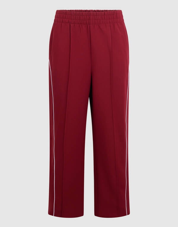 Sporty Wide Leg Broek Rood SHOEBY WOMEN