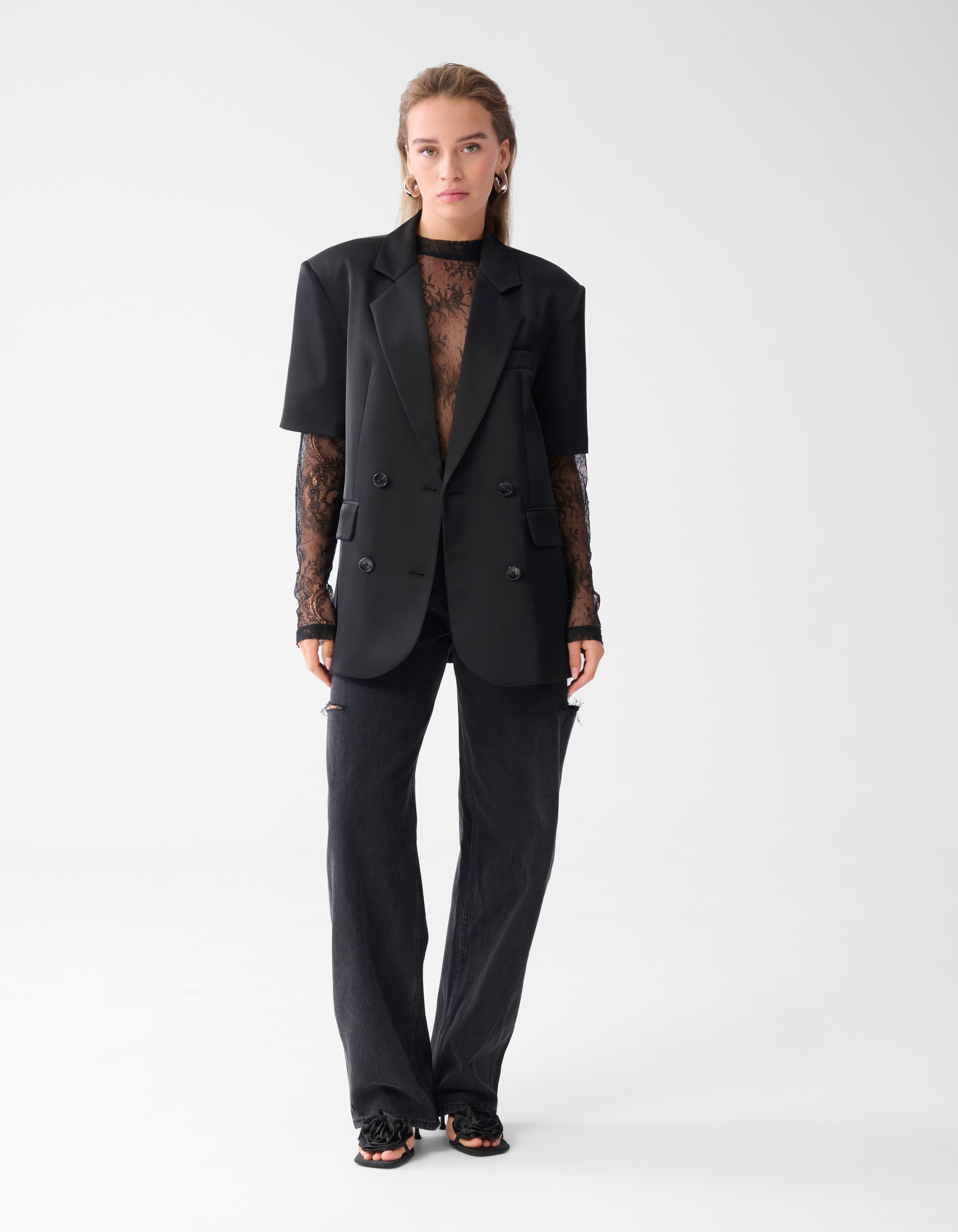 Kanten Top Zwart By Monica SHOEBY WOMEN