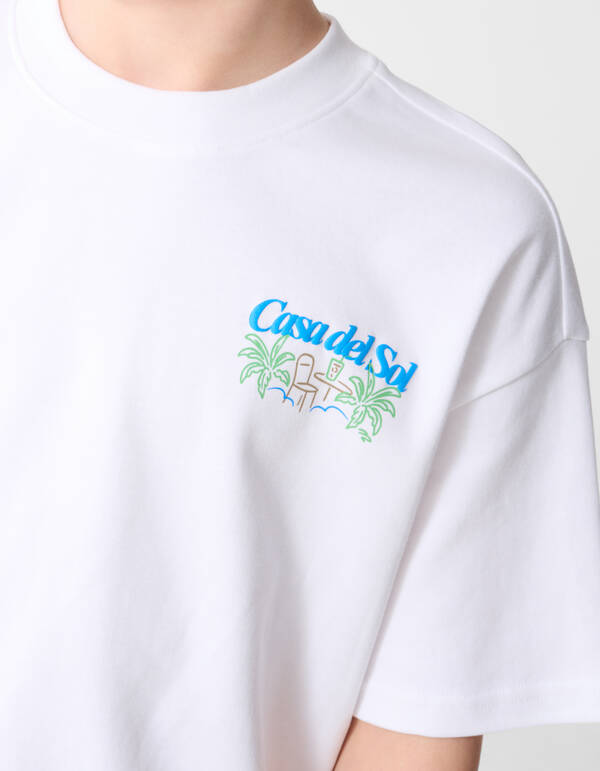 Casa Del Sol Artwork T-shirt Wit SHOEBY BOYS