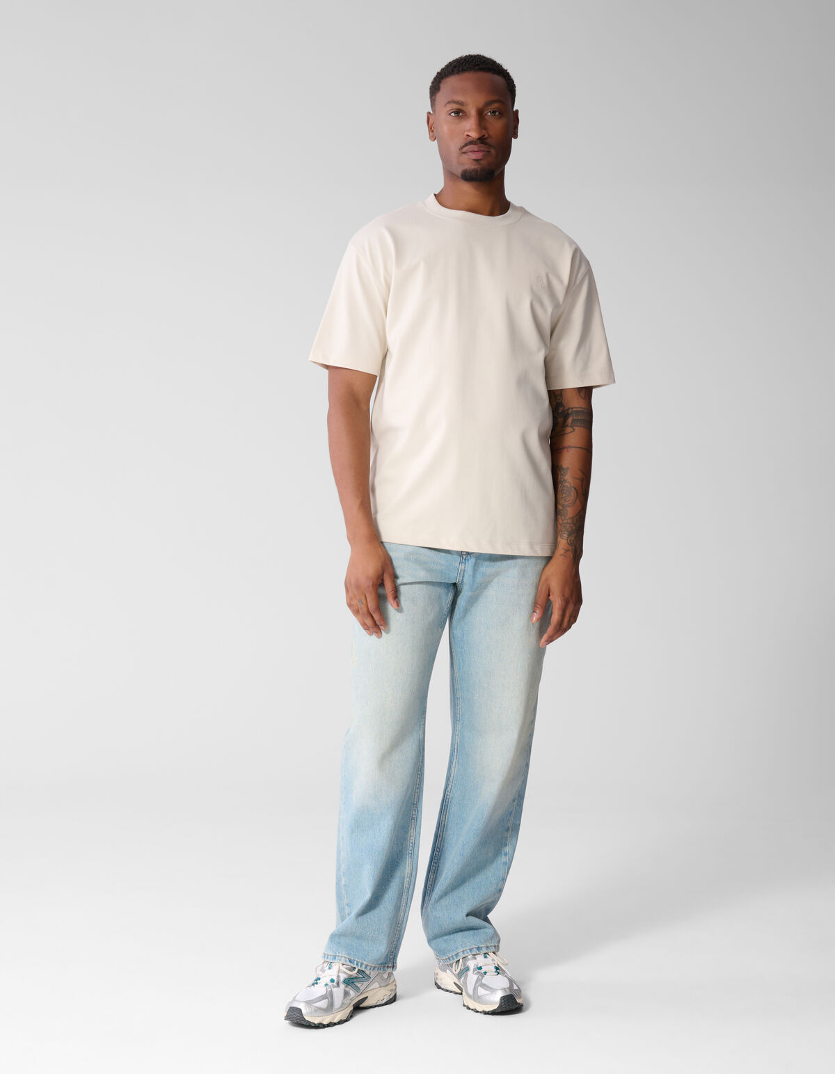 Keper Graphic T-shirt Lichtgrijs SHOEBY MEN