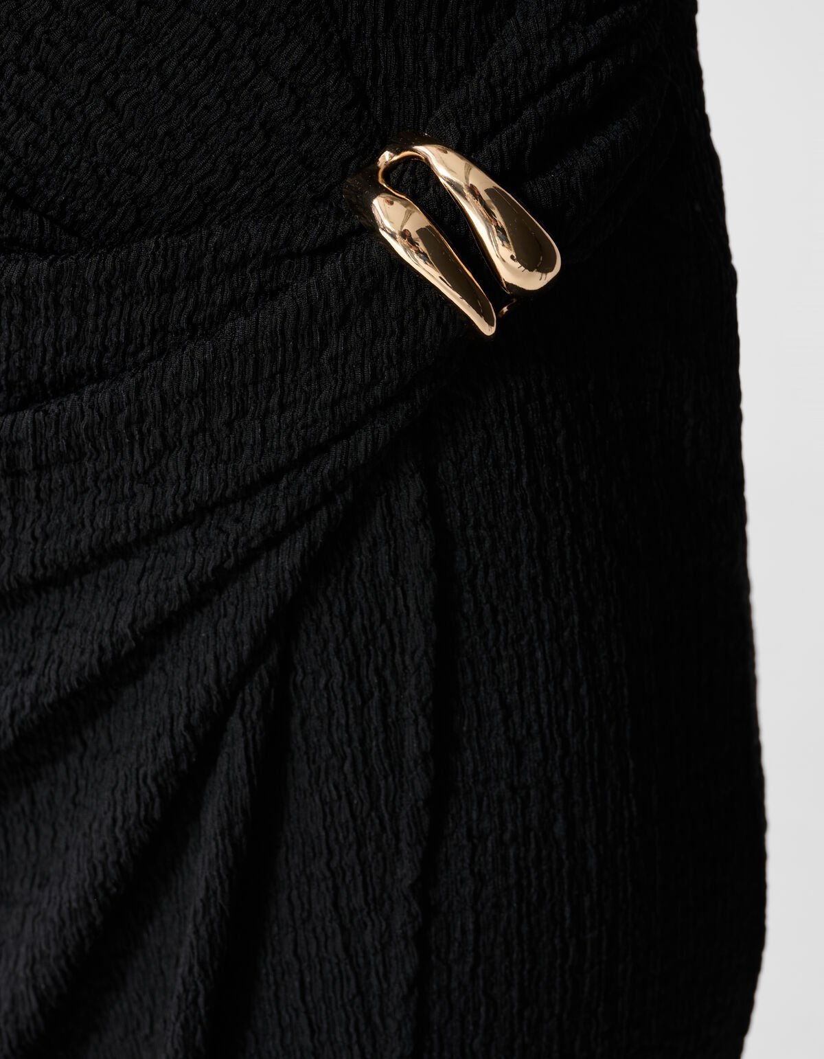 Crinkle Maxi Rok Zwart SHOEBY WOMEN