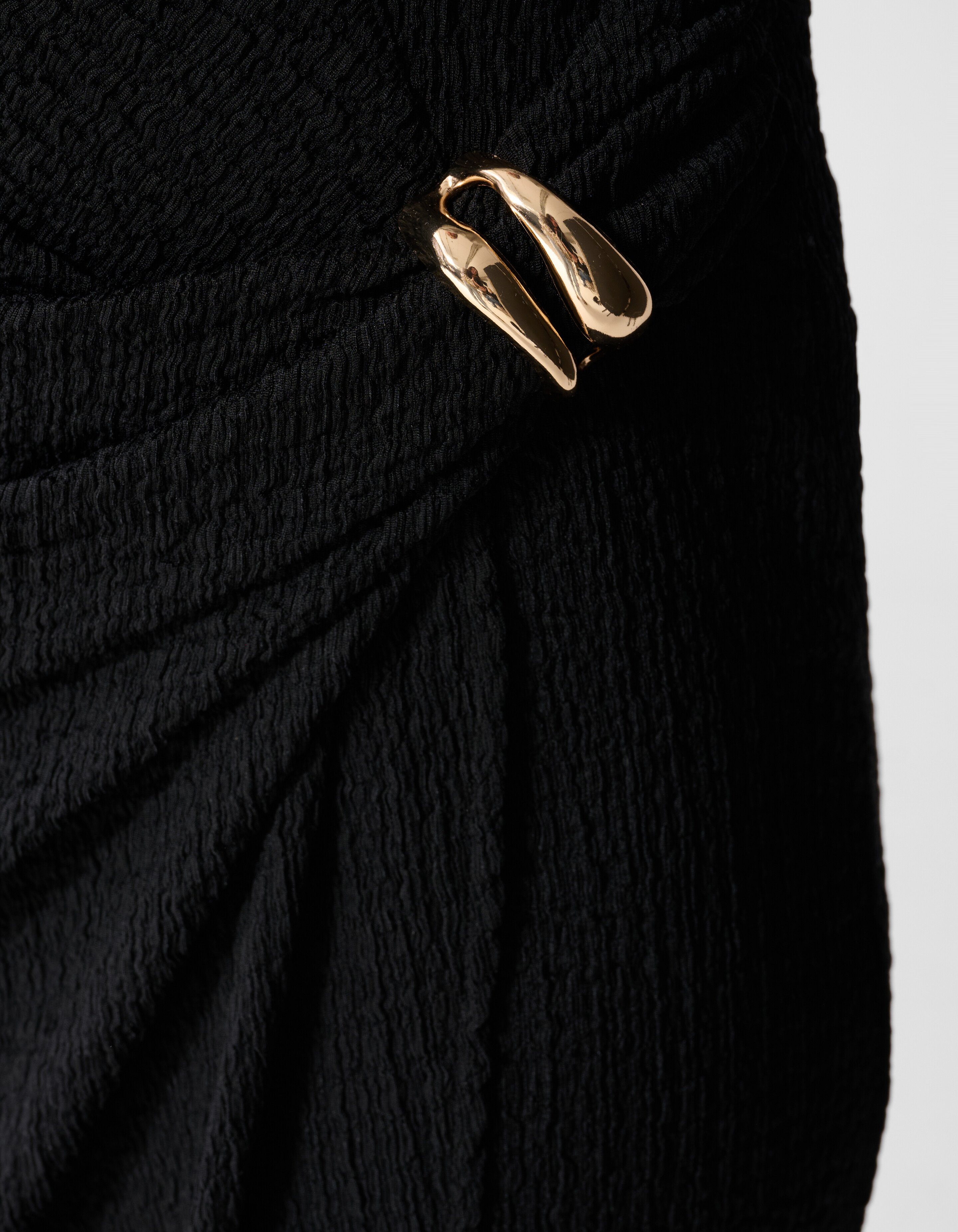 Crinkle Maxi Rok Zwart SHOEBY WOMEN