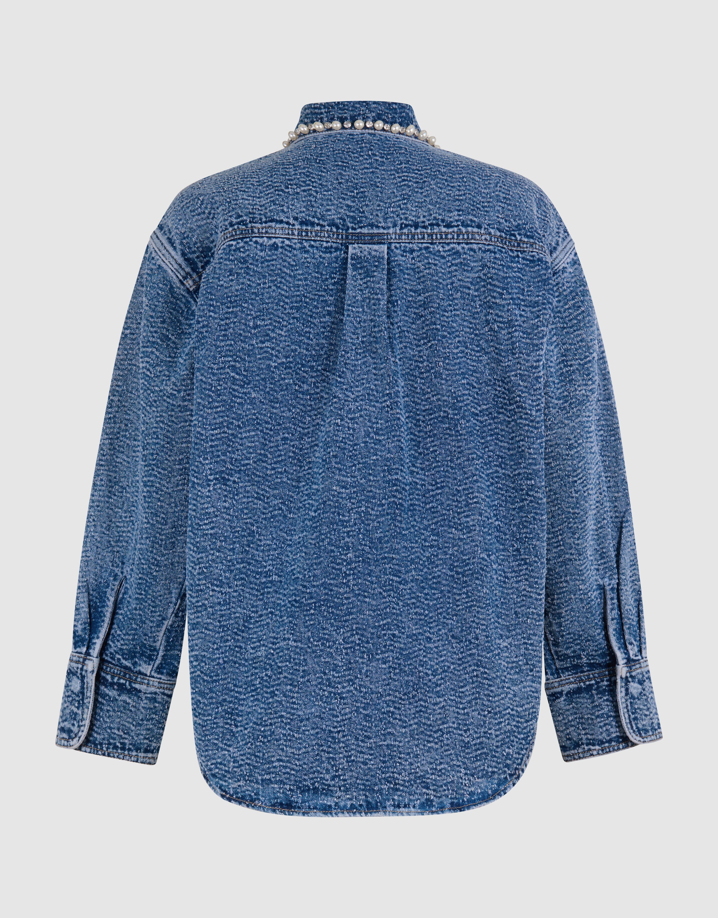 Structuur Denim Blouse Blauw SHOEBY WOMEN