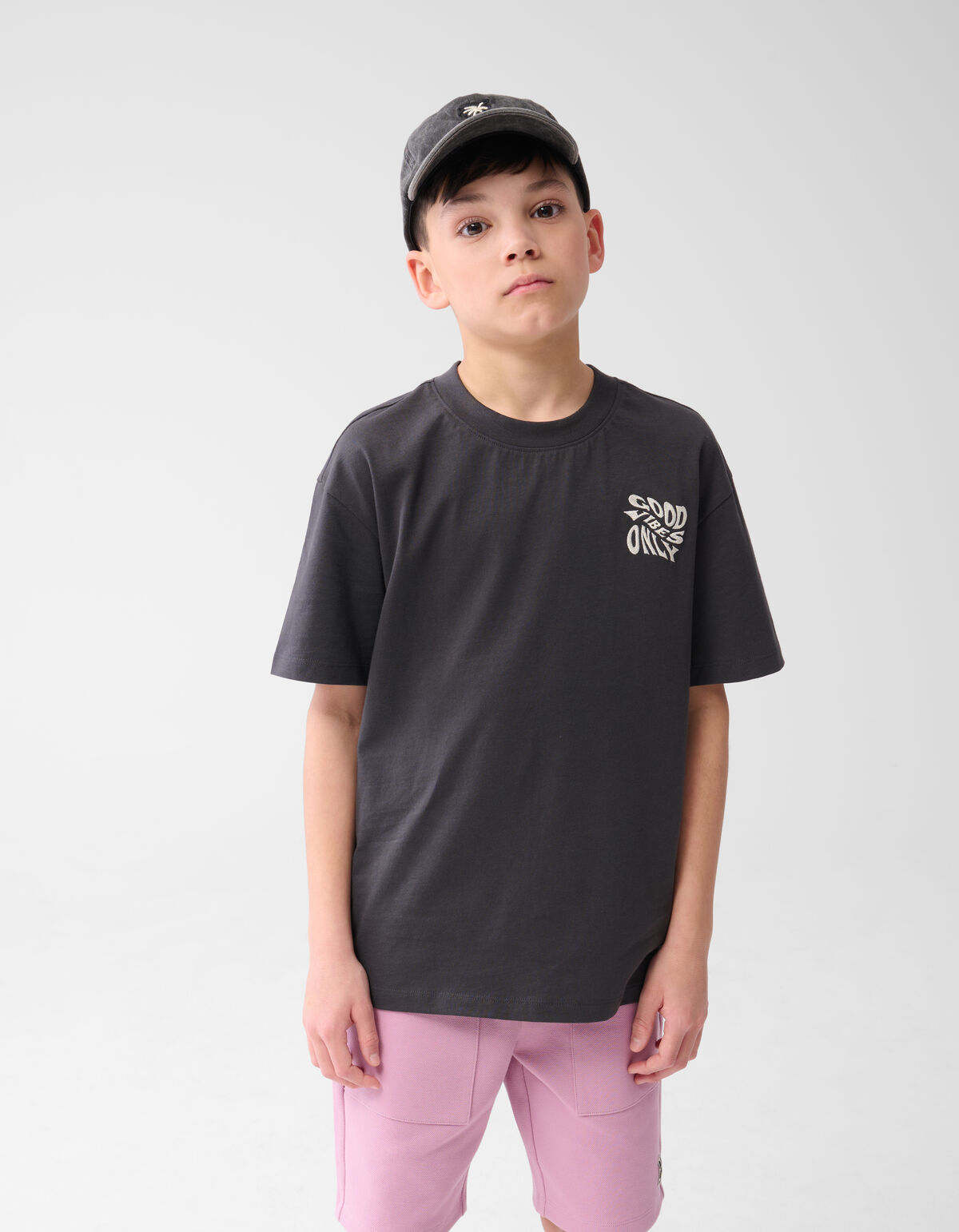 Artwork T-shirt Donkergrijs SHOEBY BOYS