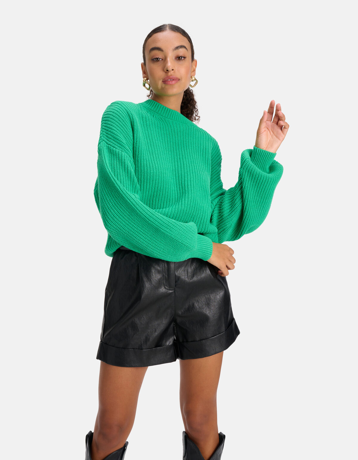Gebreide Trui Groen SHOEBY WOMEN