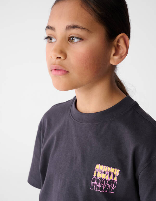 Fruity Artwork T-shirt Donkergrijs SHOEBY GIRLS