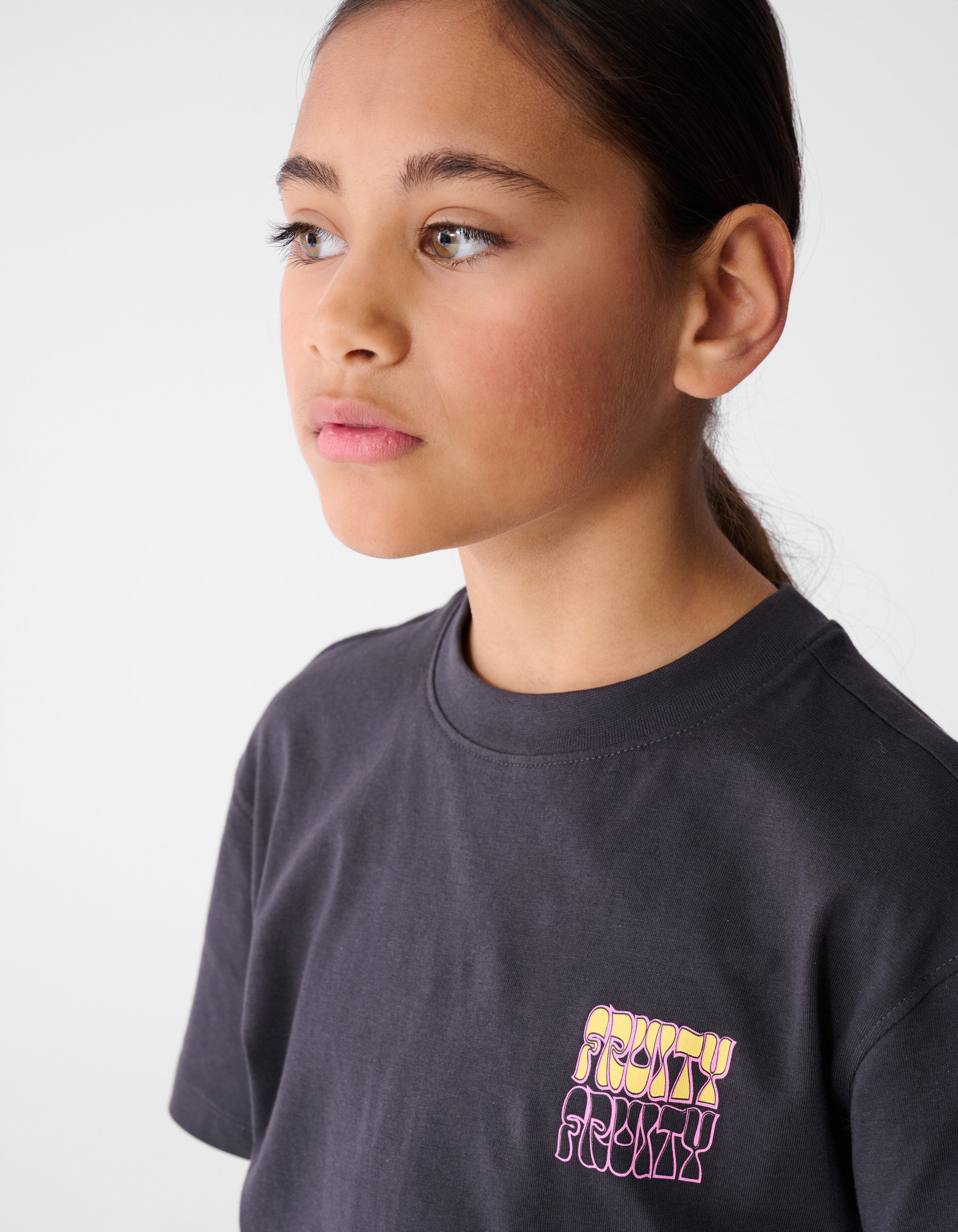 Fruity Artwork T-shirt Donkergrijs SHOEBY GIRLS