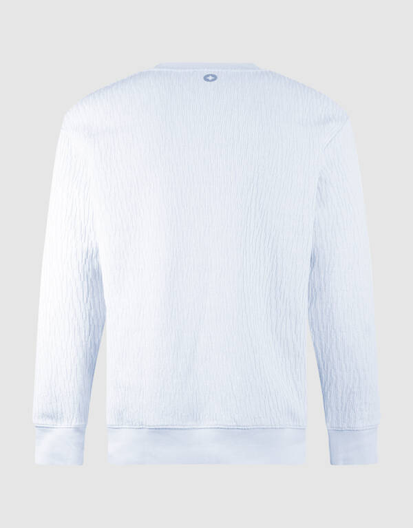 Structuur Sweater Lichtblauw SHOEBY MEN