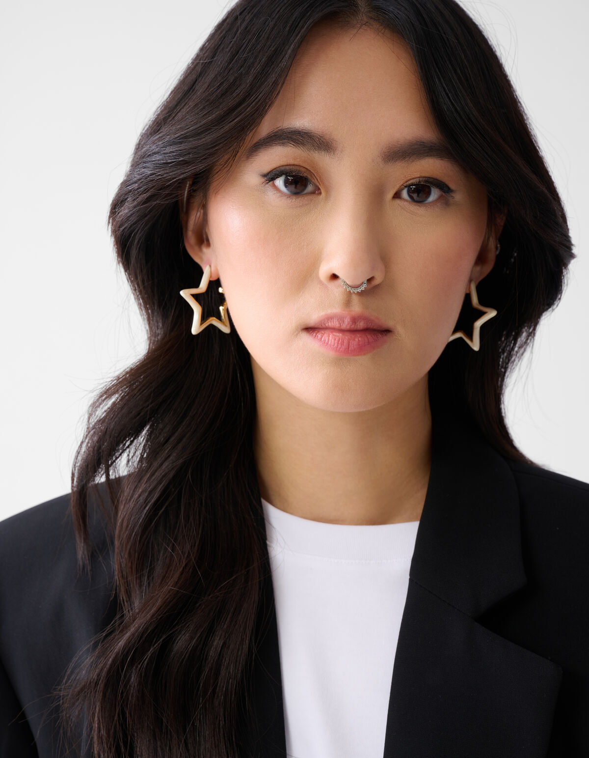 Ster Oorbellen Gebroken Wit SHOEBY ACCESSOIRES