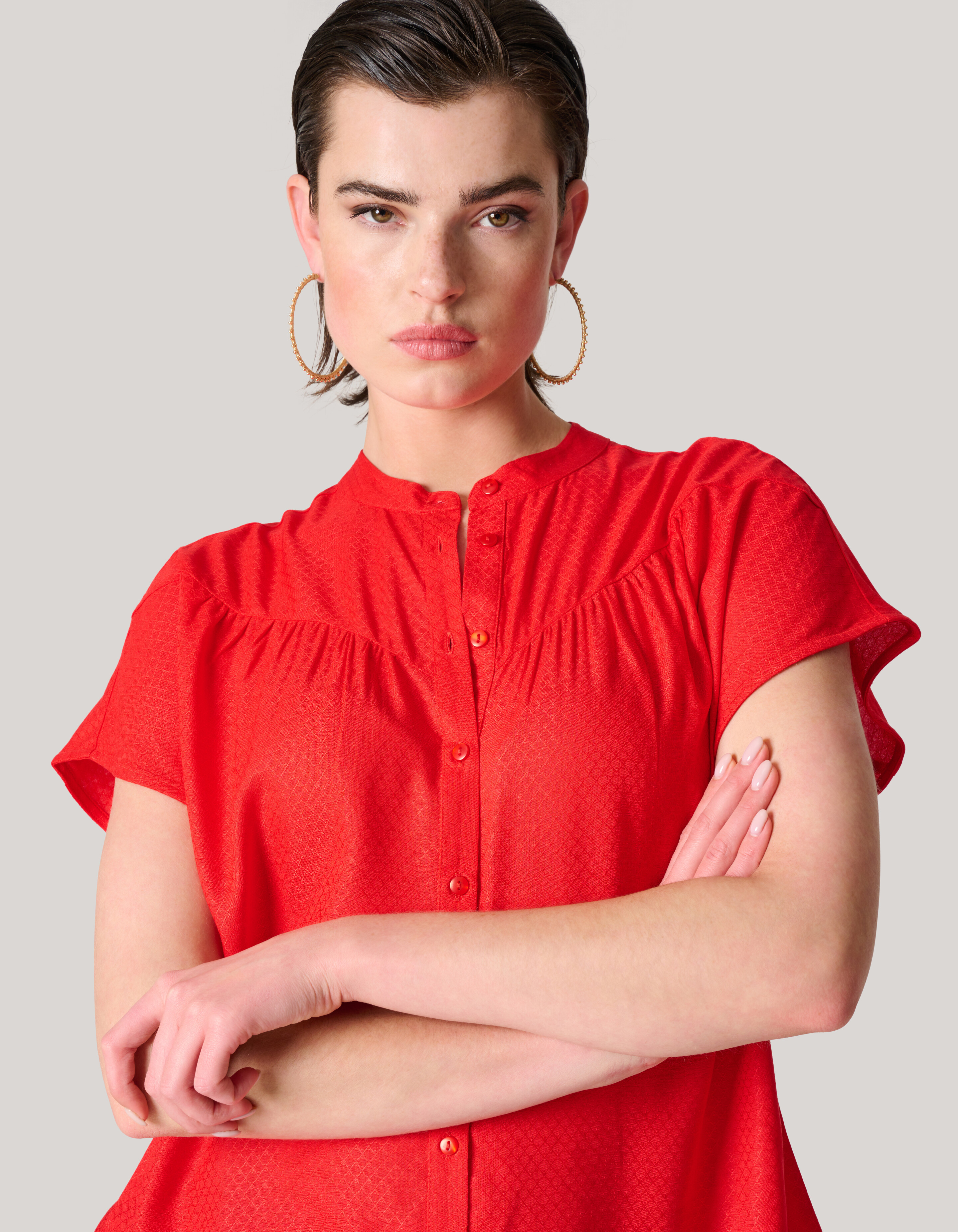 Relaxed Fit Top Rood SHOEBY WOMEN