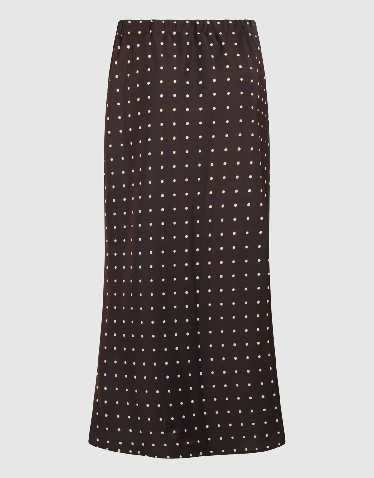 Satijnen Polkadot Maxi Rok Donkerbruin SHOEBY WOMEN