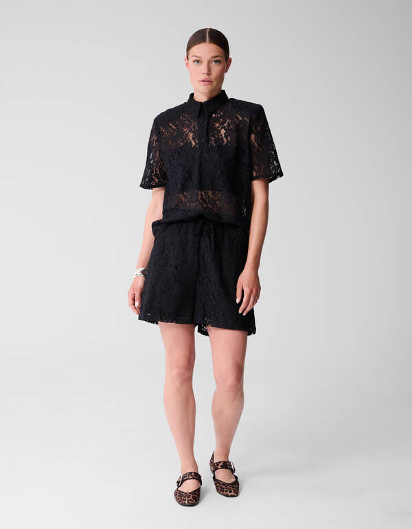 Kanten Blouse Zwart SHOEBY WOMEN