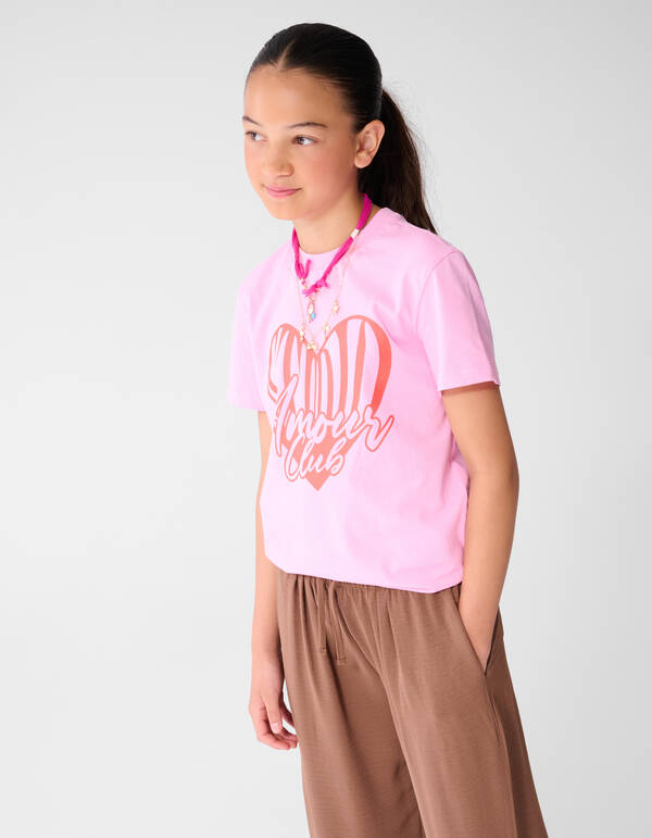 Heart Club Artwork T-shirt Roze SHOEBY GIRLS