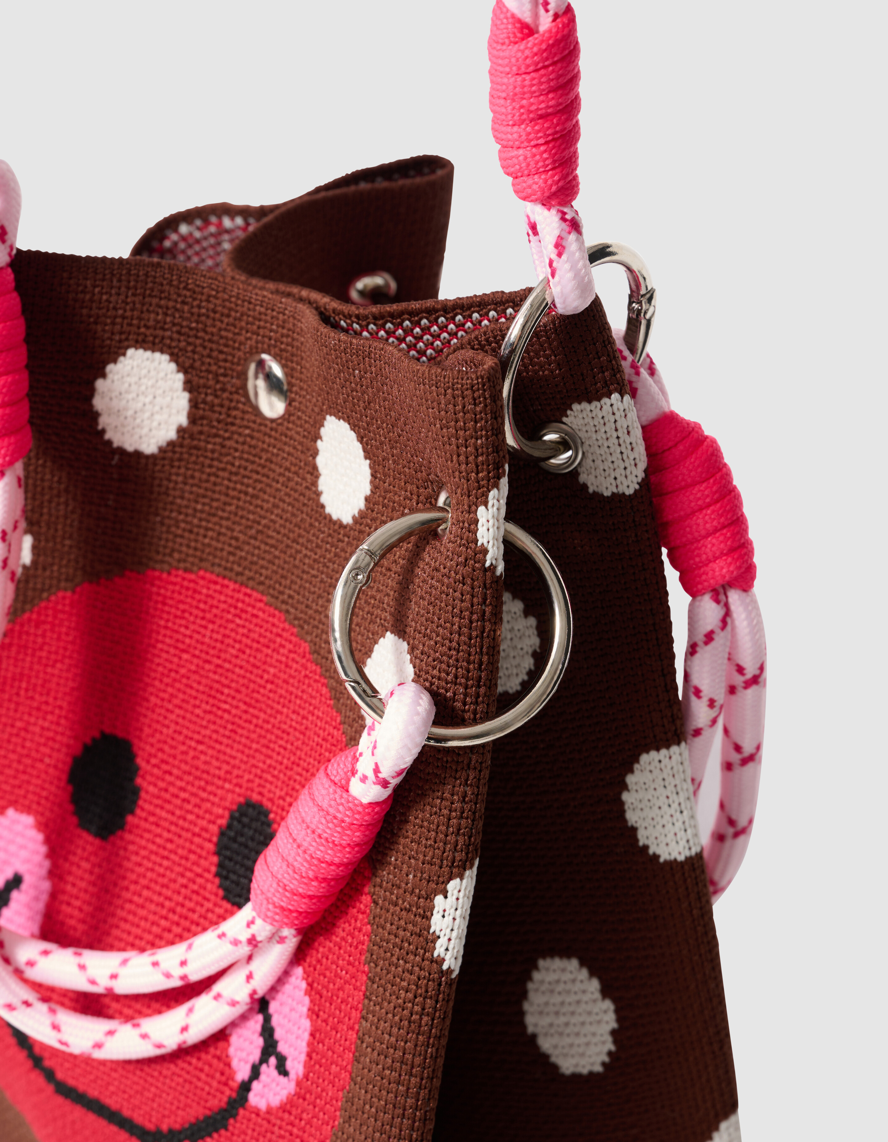 Stippen Gebreide Tas Bruin SHOEBY ACCESSOIRES