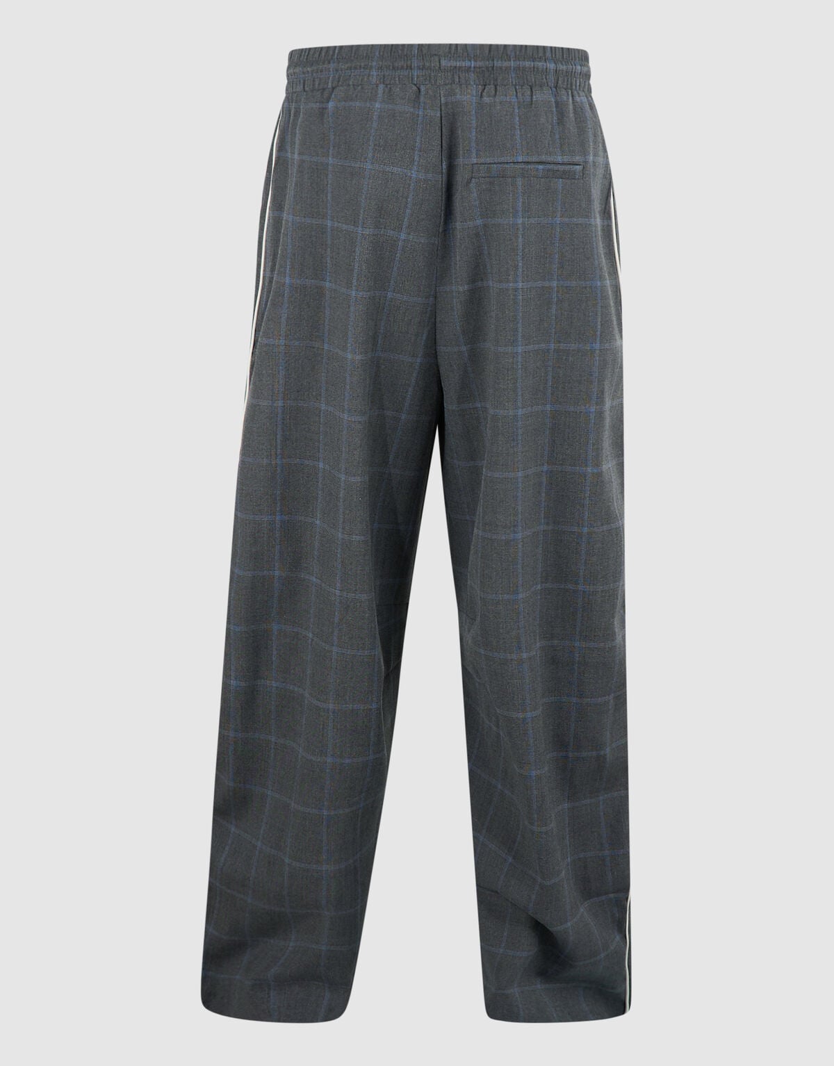 Sporty Ruiten Wide Leg Broek Donkergrijs SHOEBY WOMEN