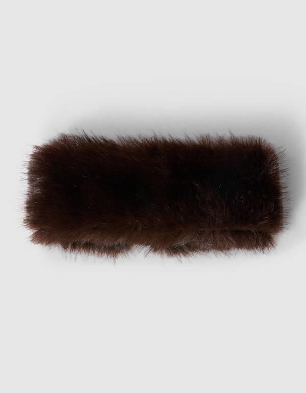 Faux Fur Haarband Donkerbruin By Lonneke SHOEBY ACCESSOIRES