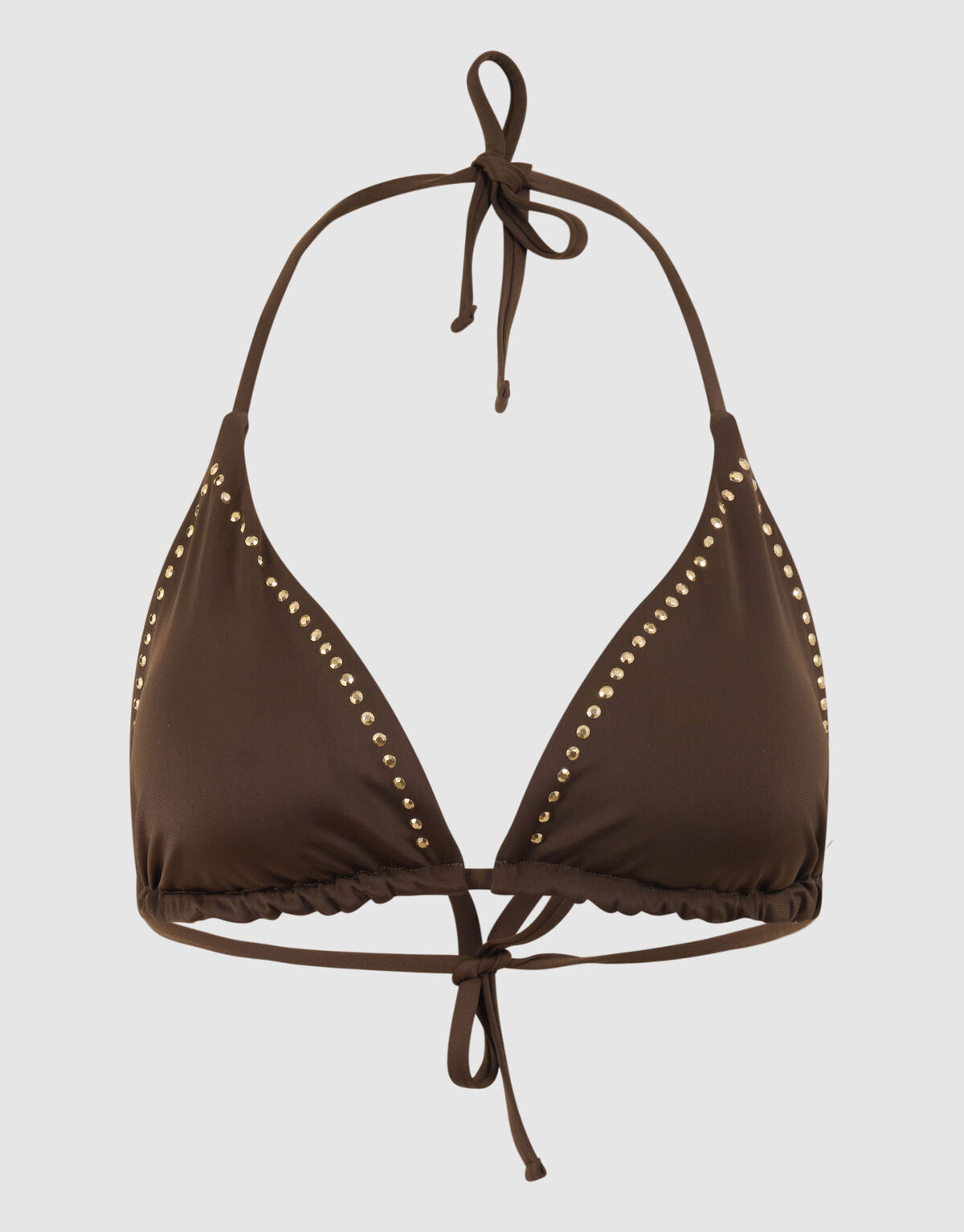 Studs Bikini Top Donkerbruin SHOEBY ACCESSOIRES