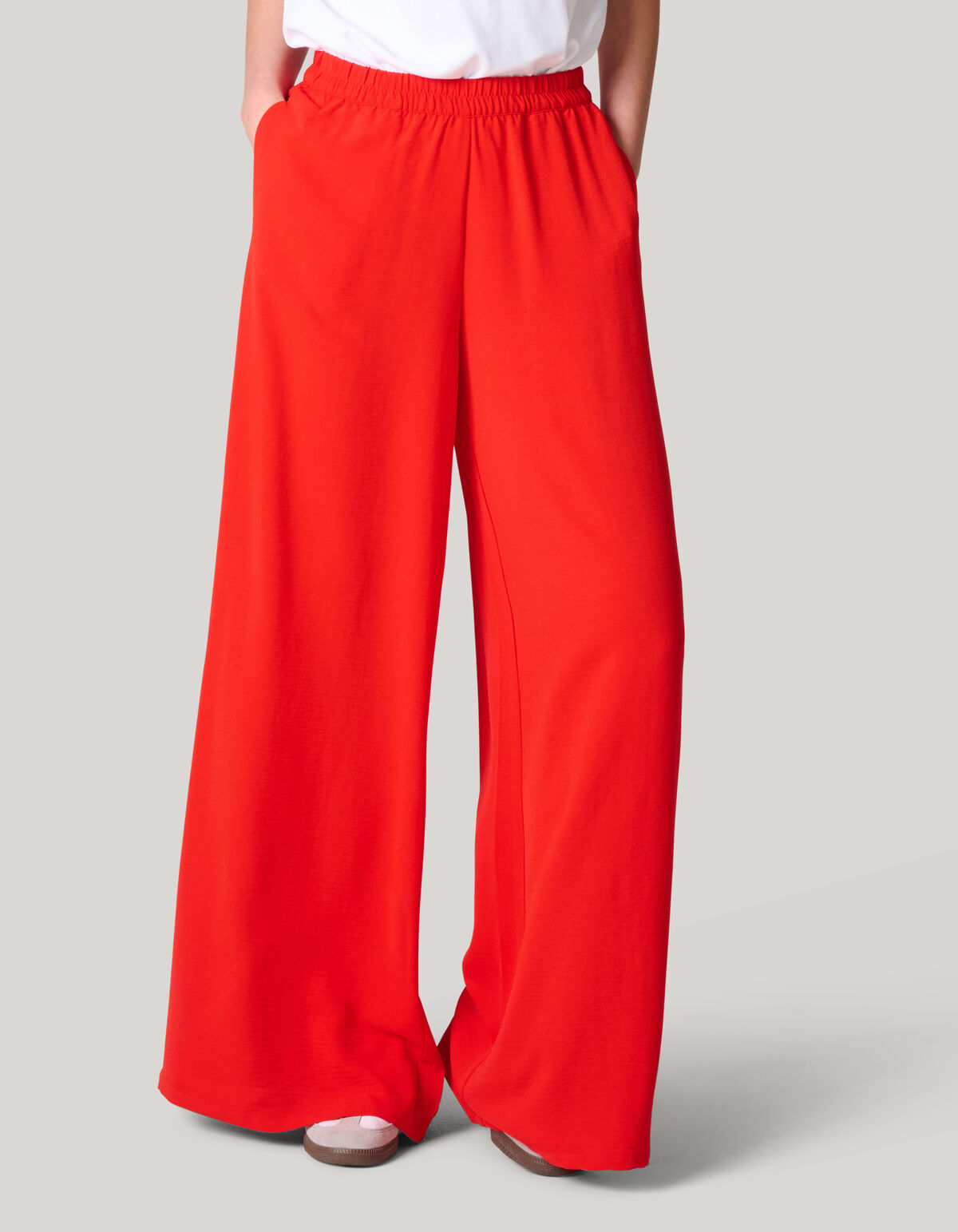 Wide Leg Broek Rood SHOEBY WOMEN