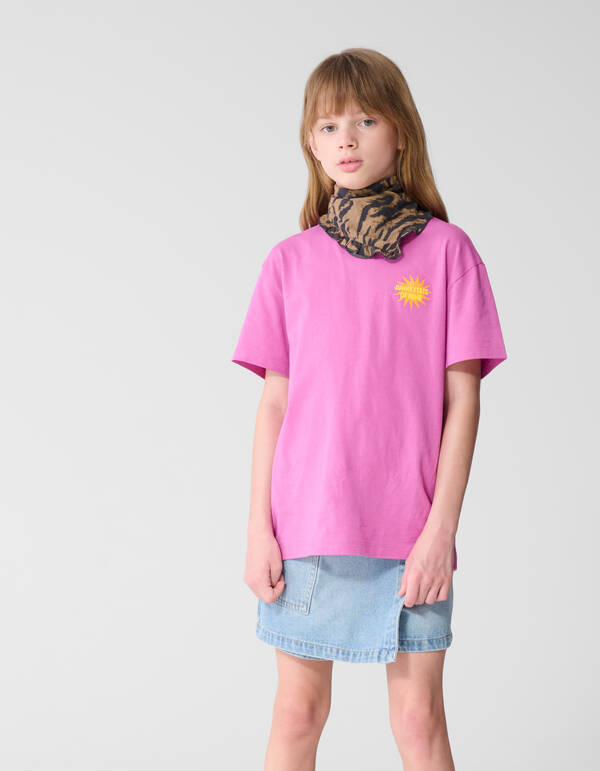 Soleil Artwork T-shirt Paars SHOEBY GIRLS