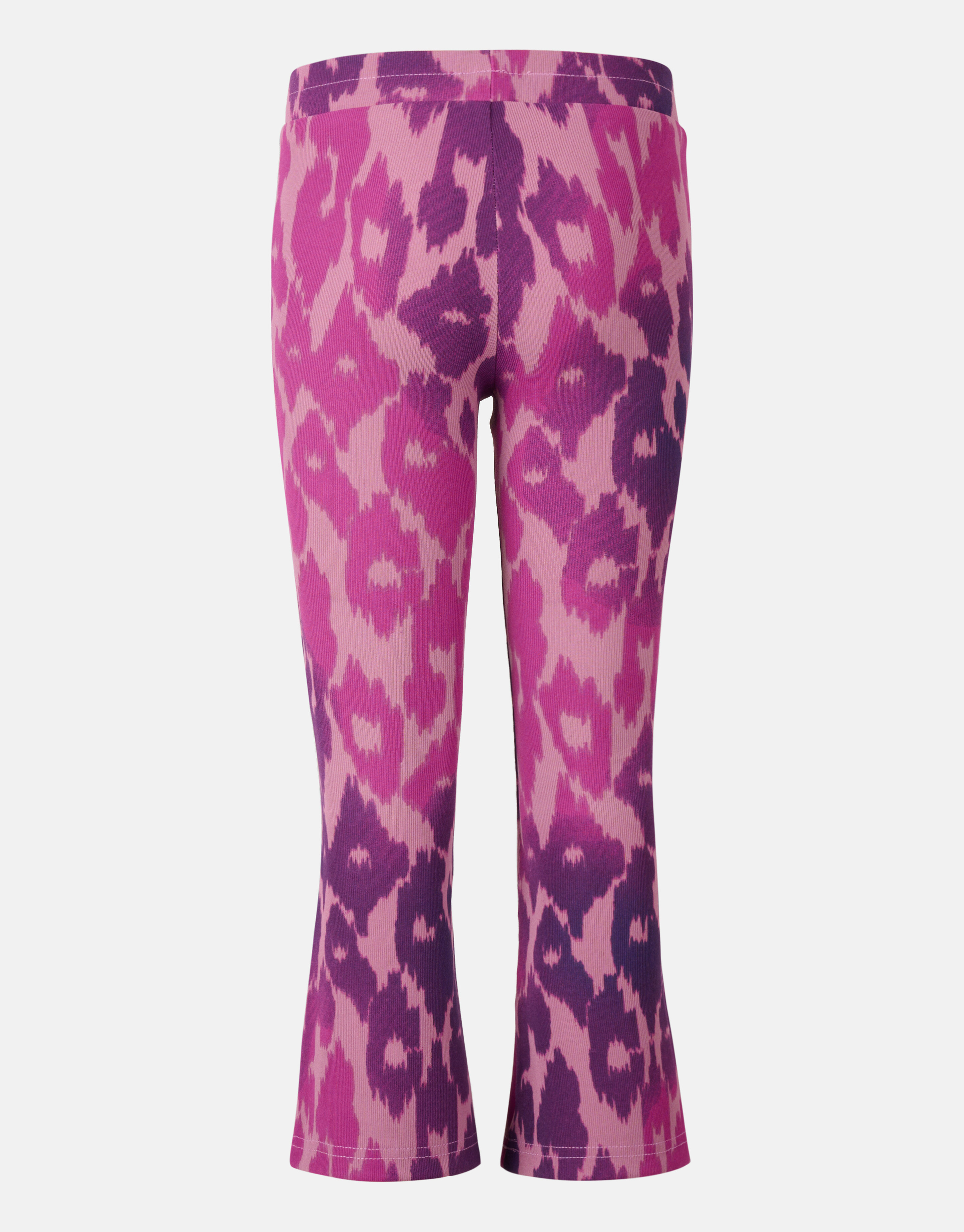 Leopard Rib Flared Broek Paars SHOEBY GIRLS