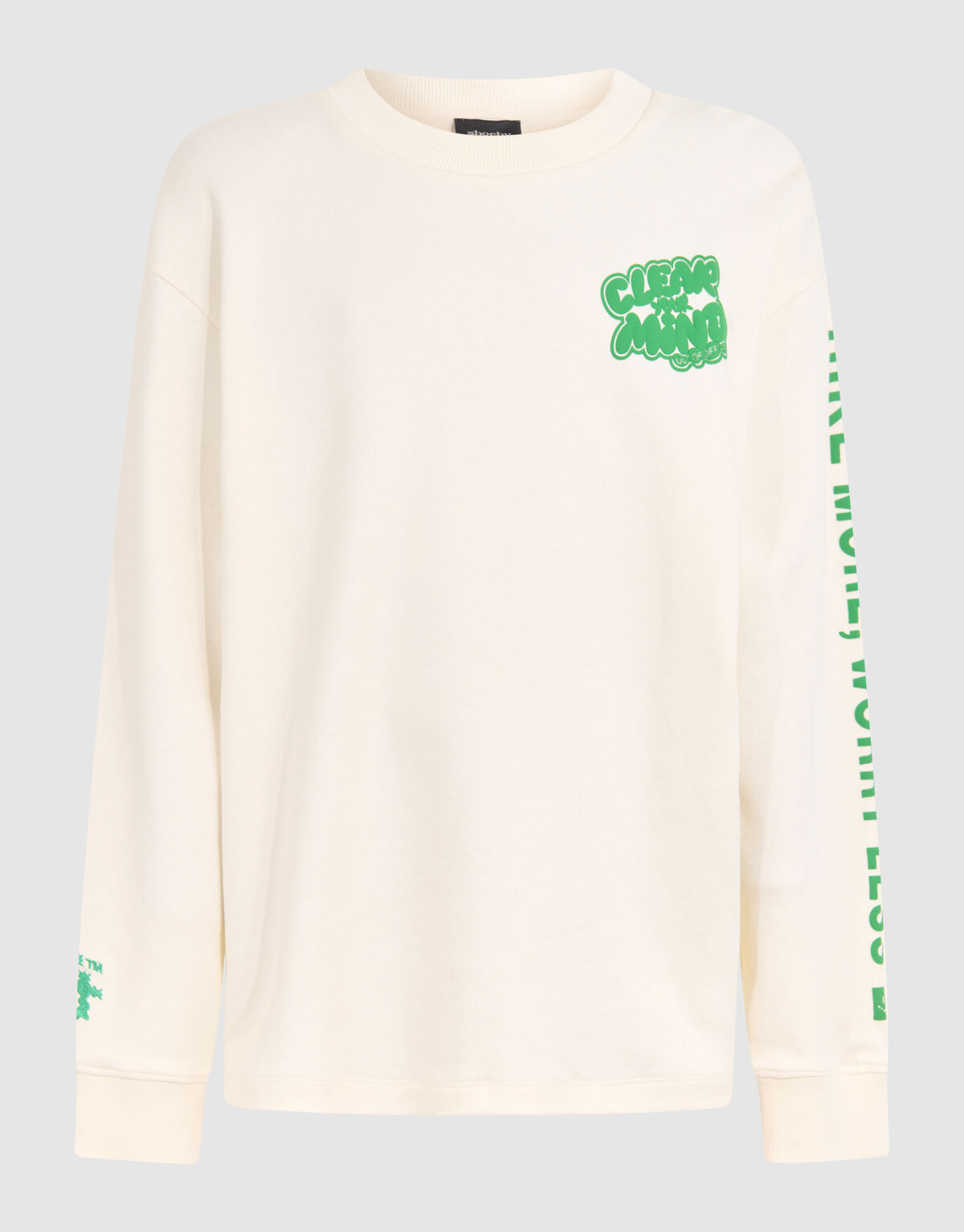 Tekst Longsleeve Gebroken Wit SHOEBY BOYS