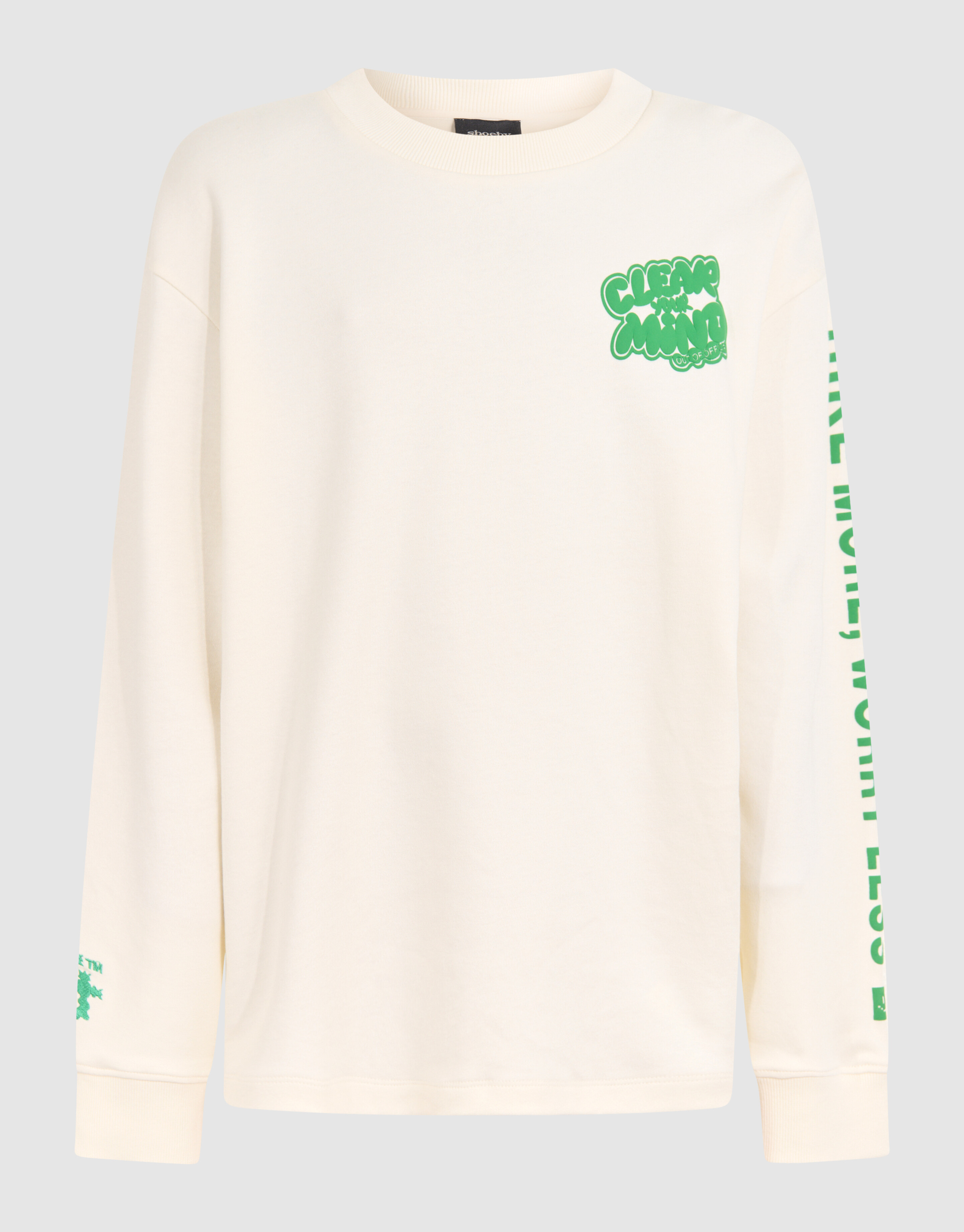 Tekst Longsleeve Gebroken Wit SHOEBY BOYS