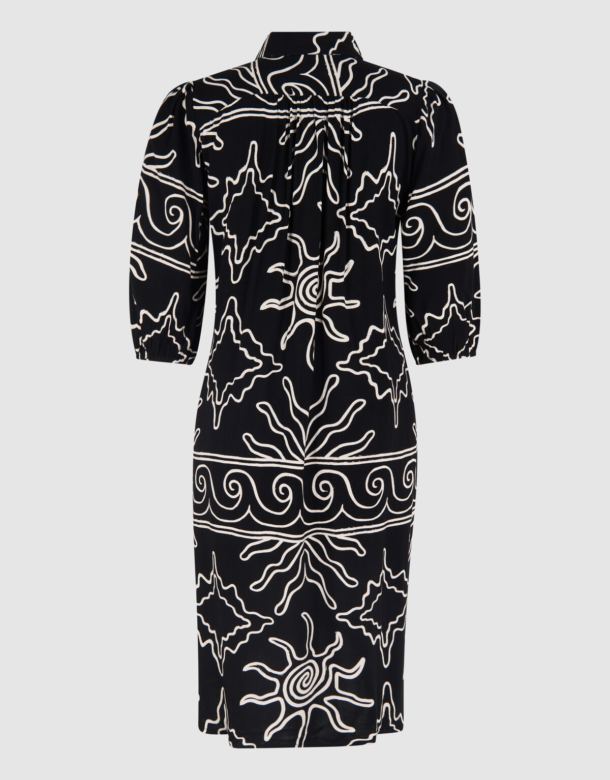 Printed Midi Jurk Zwart SHOEBY WOMEN