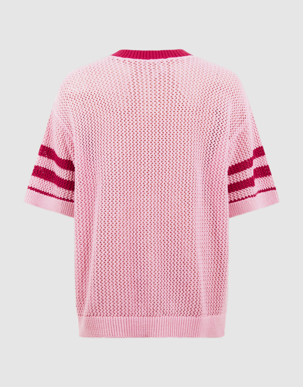 Gebreid Baseball T-shirt Roze SHOEBY GIRLS