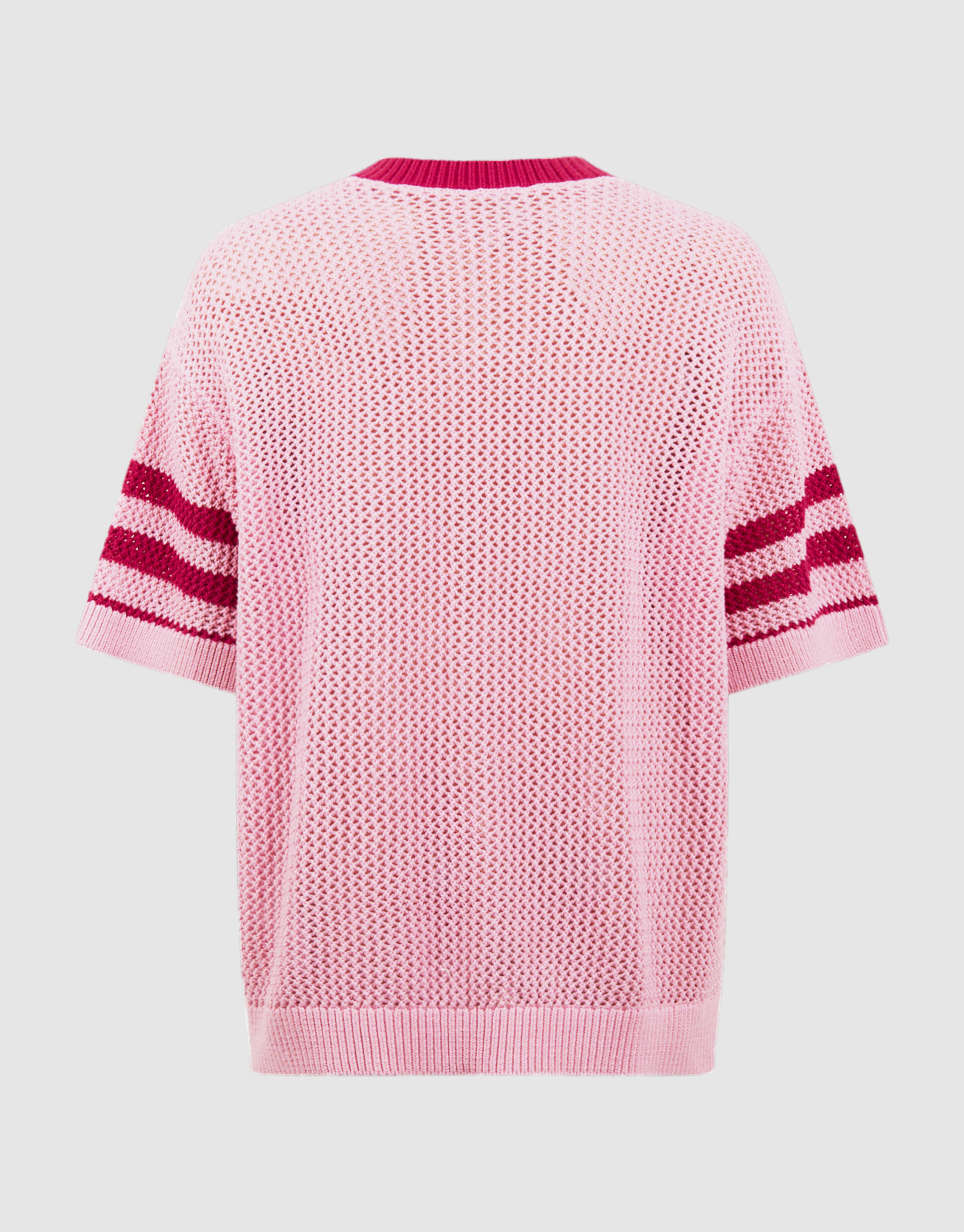 Gebreid Baseball T-shirt Roze SHOEBY GIRLS