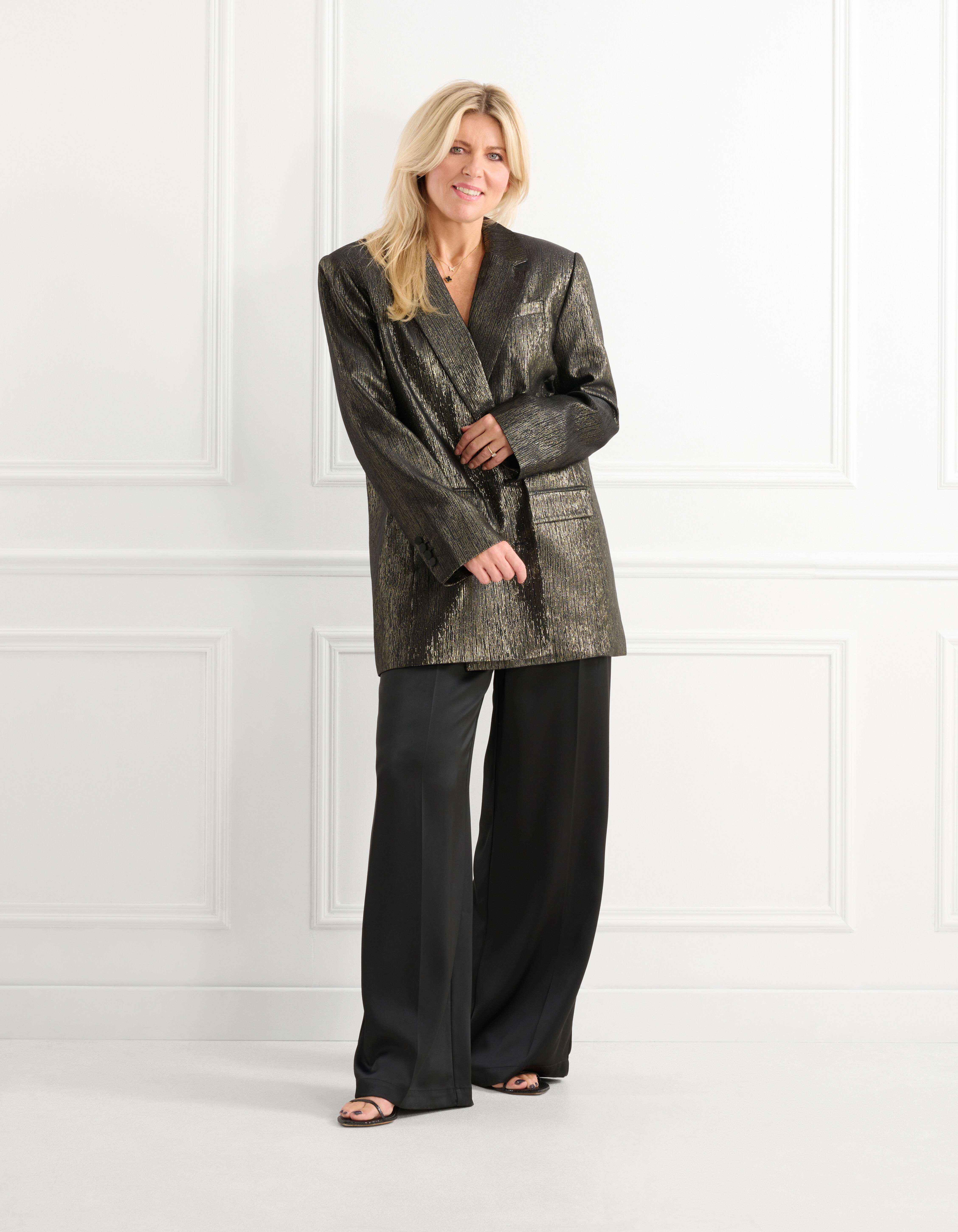 Lurex Blazer Goud By Lonneke Shoeby