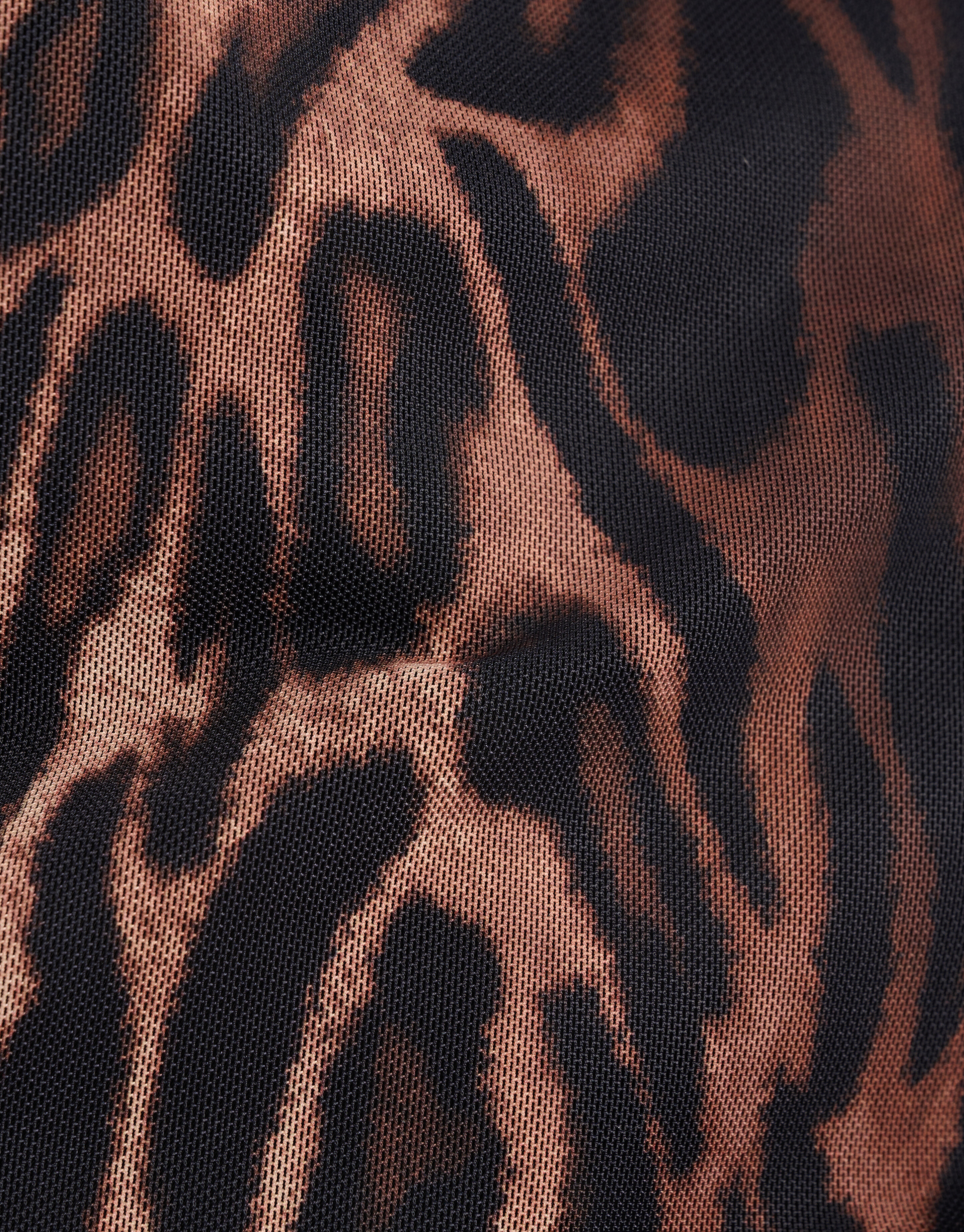 Leopard Print Mesh Top Bruin SHOEBY WOMEN