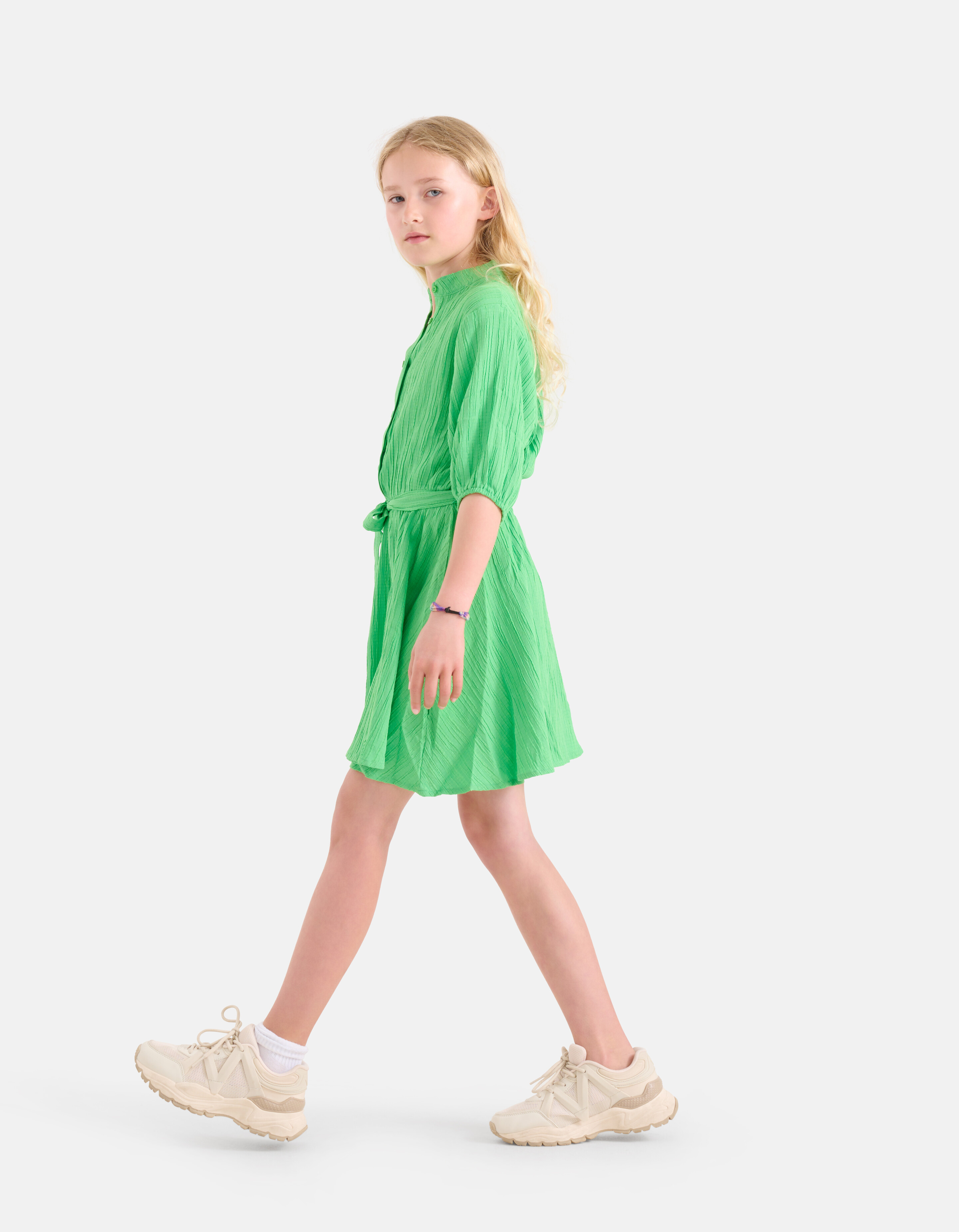 Plisse Jurk Groen SHOEBY GIRLS