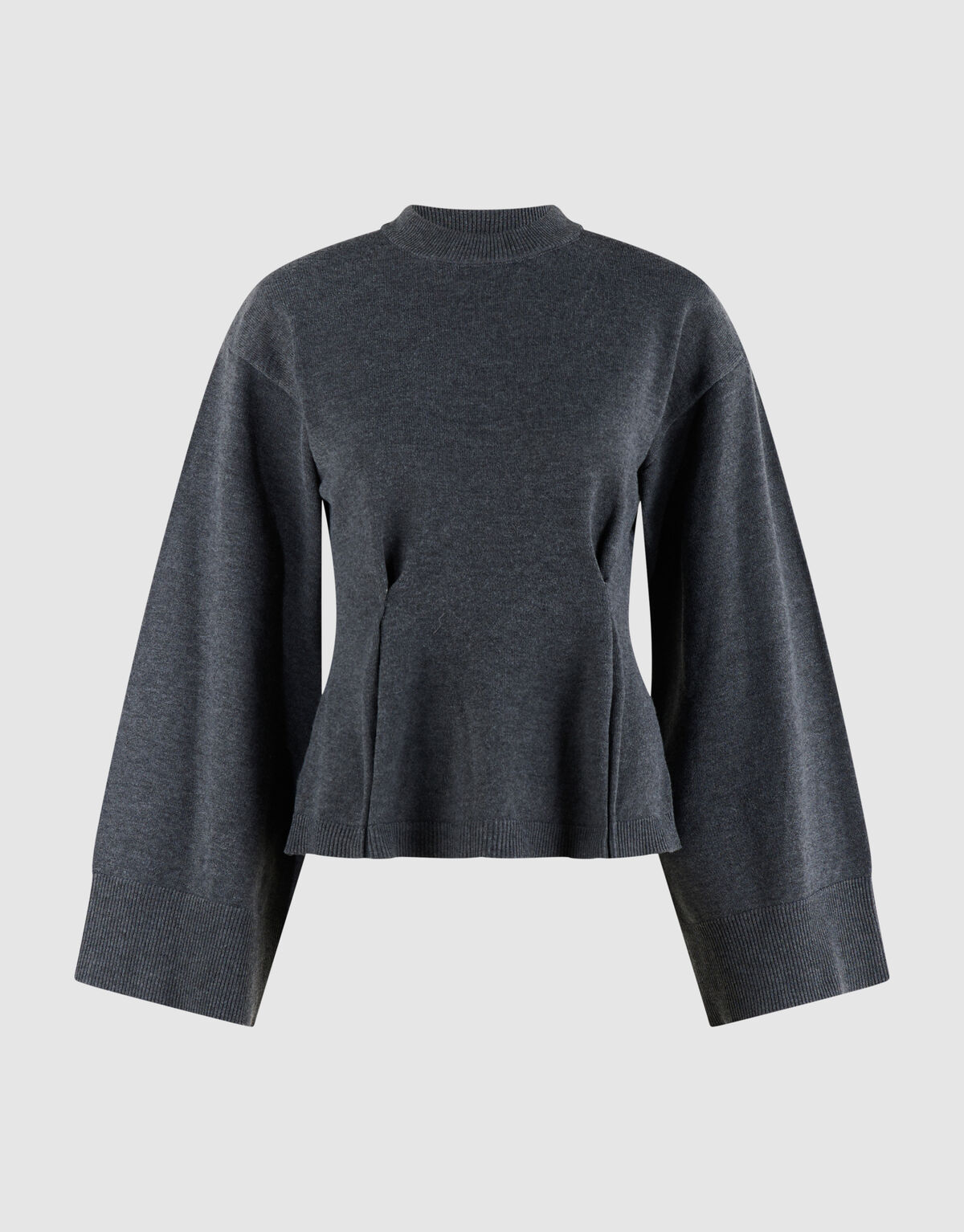 Peplum Gebreide Trui Donkergrijs SHOEBY WOMEN