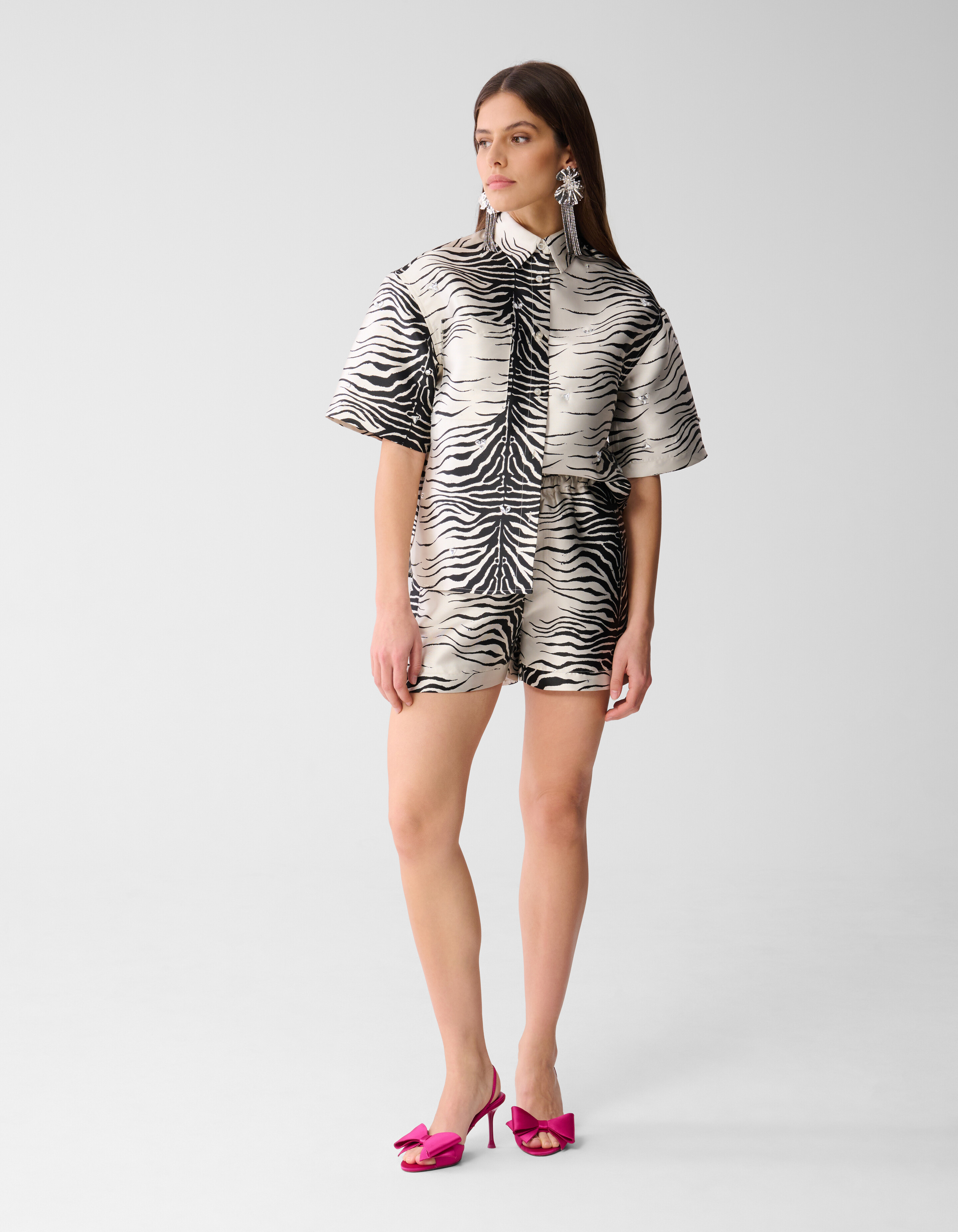 Zebra Print Short Zwart/Gebroken wit SHOEBY WOMEN