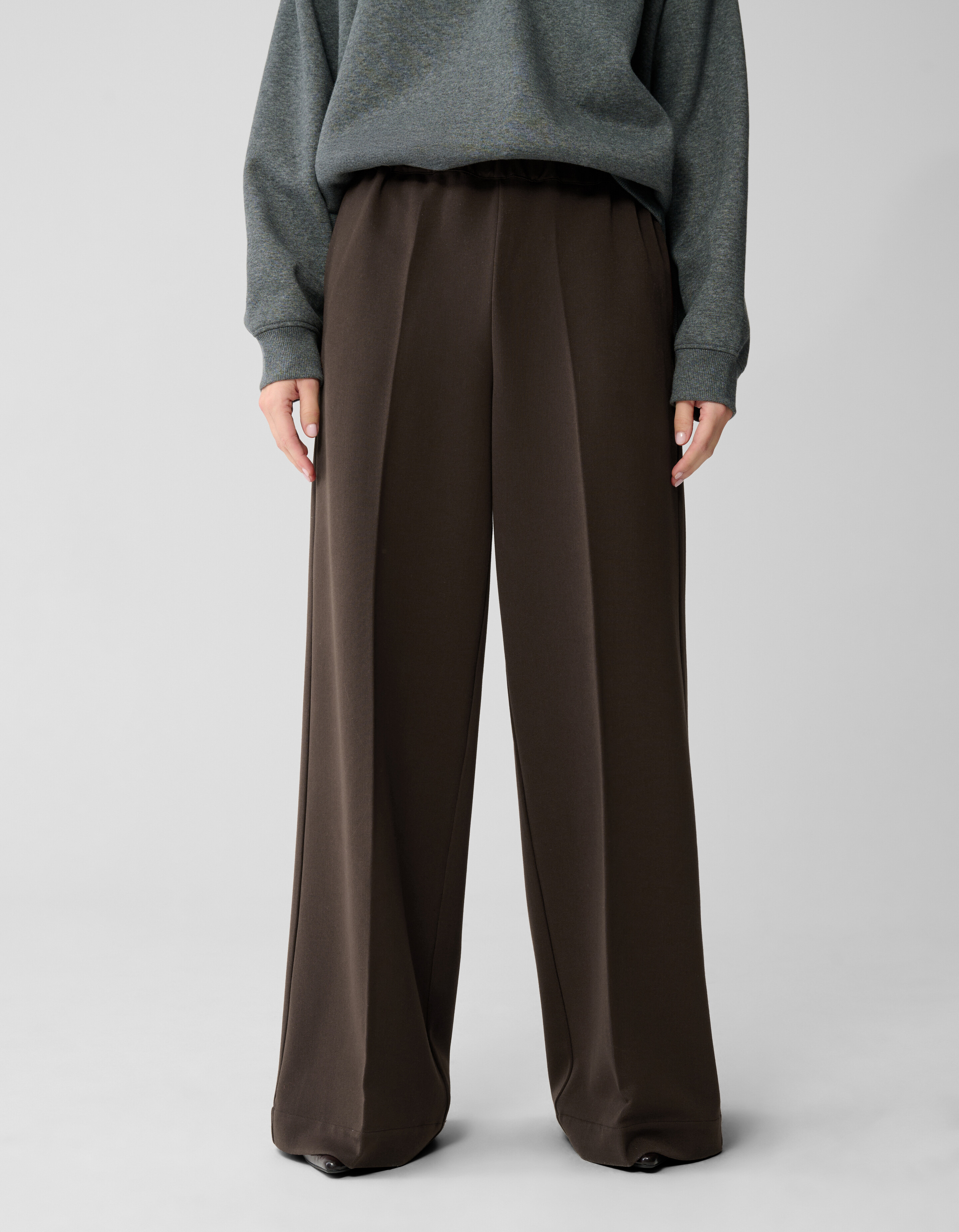 Wide Leg Fit Broek Donkerbruin By Lonneke SHOEBY WOMEN