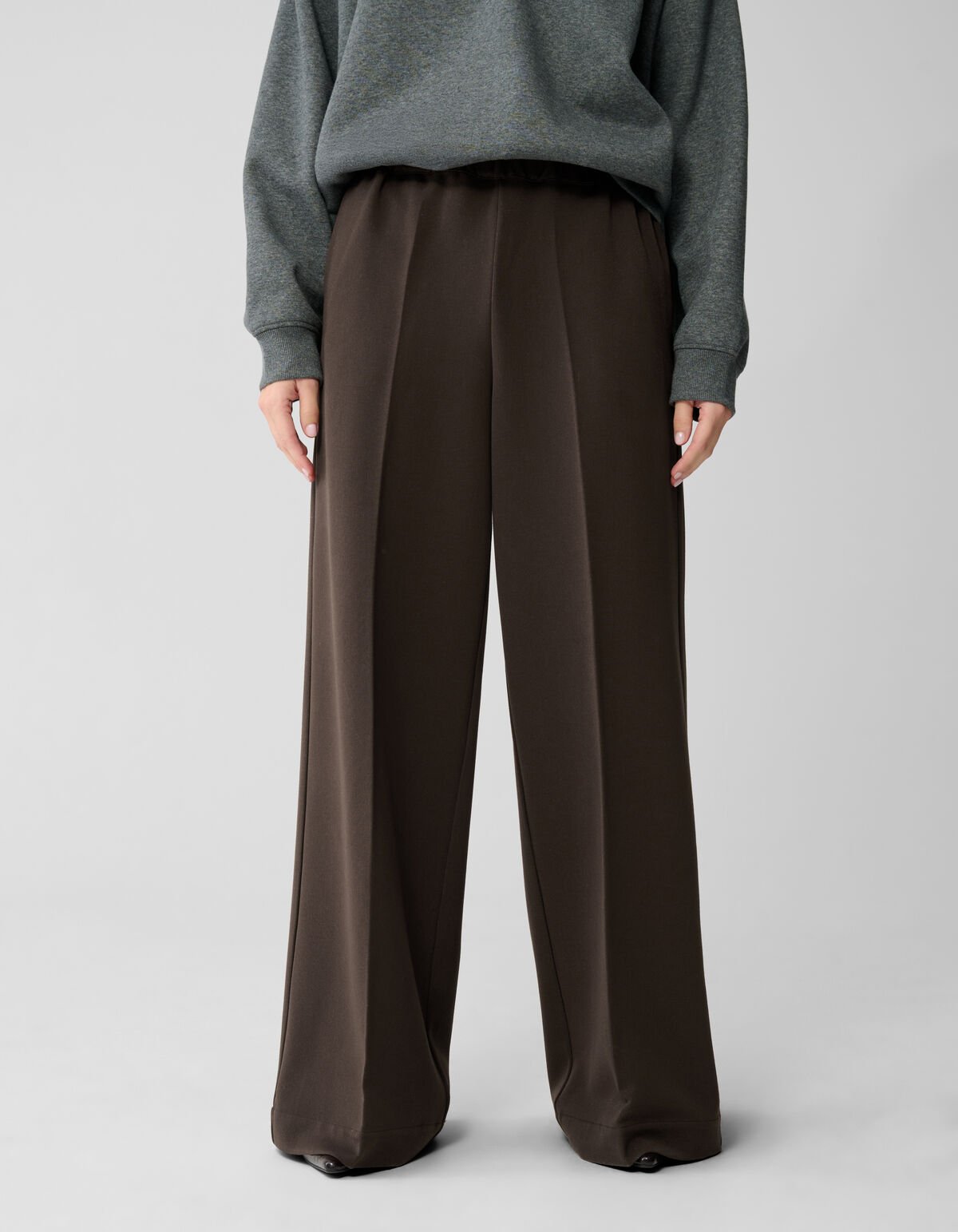 Wide Leg Fit Broek Donkerbruin By Lonneke SHOEBY WOMEN