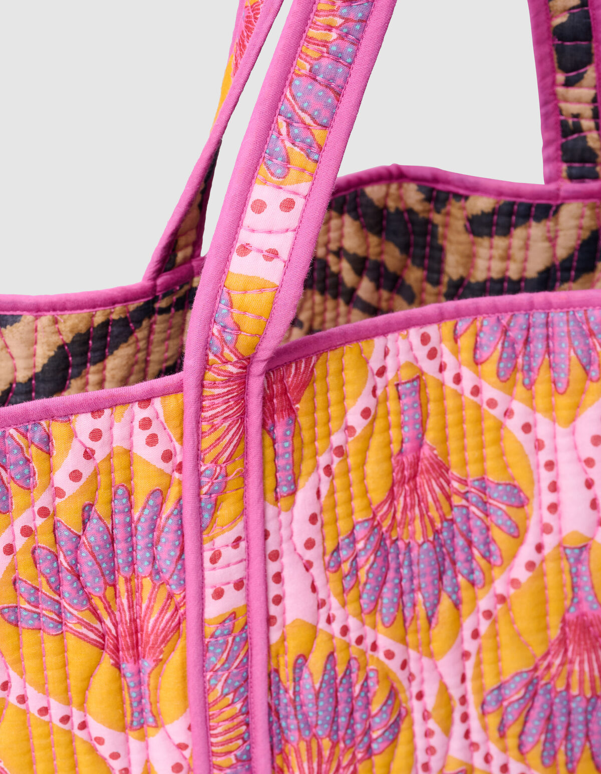 Reversible Printed Shopper Oranje SHOEBY ACCESSOIRES