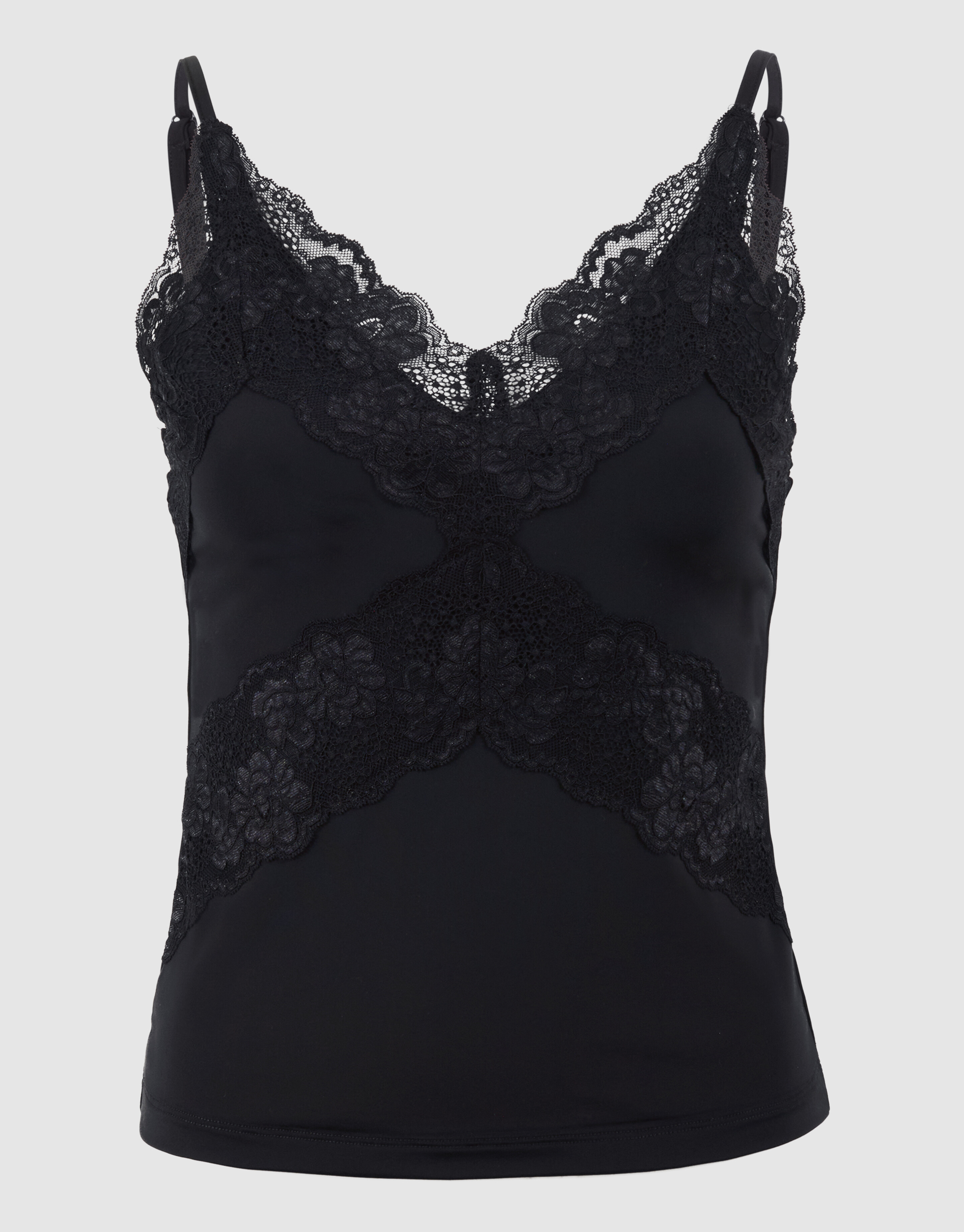 Kanten Singlet Top Zwart SHOEBY WOMEN