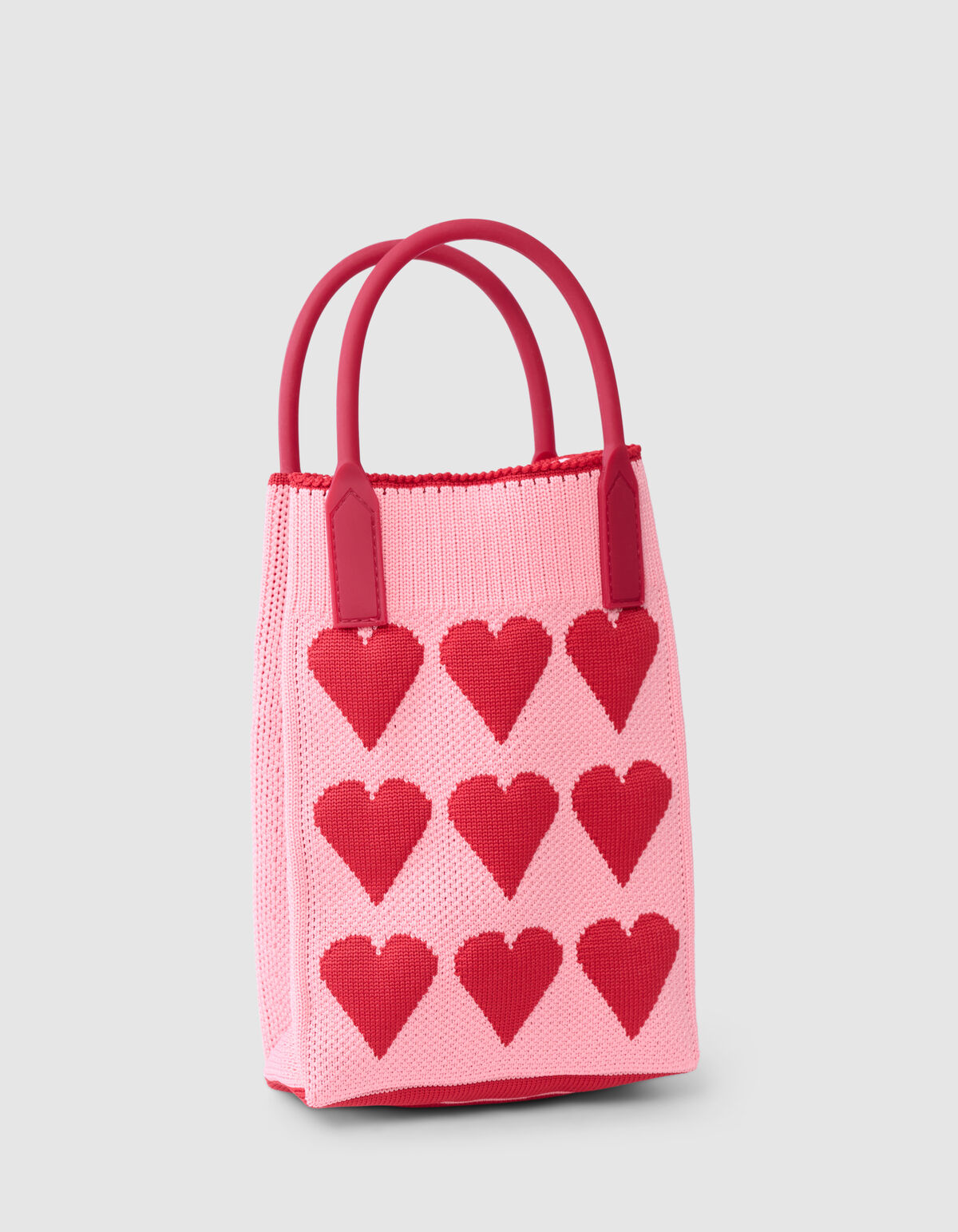 Knitted Heart Tas Roze SHOEBY ACCESSOIRES