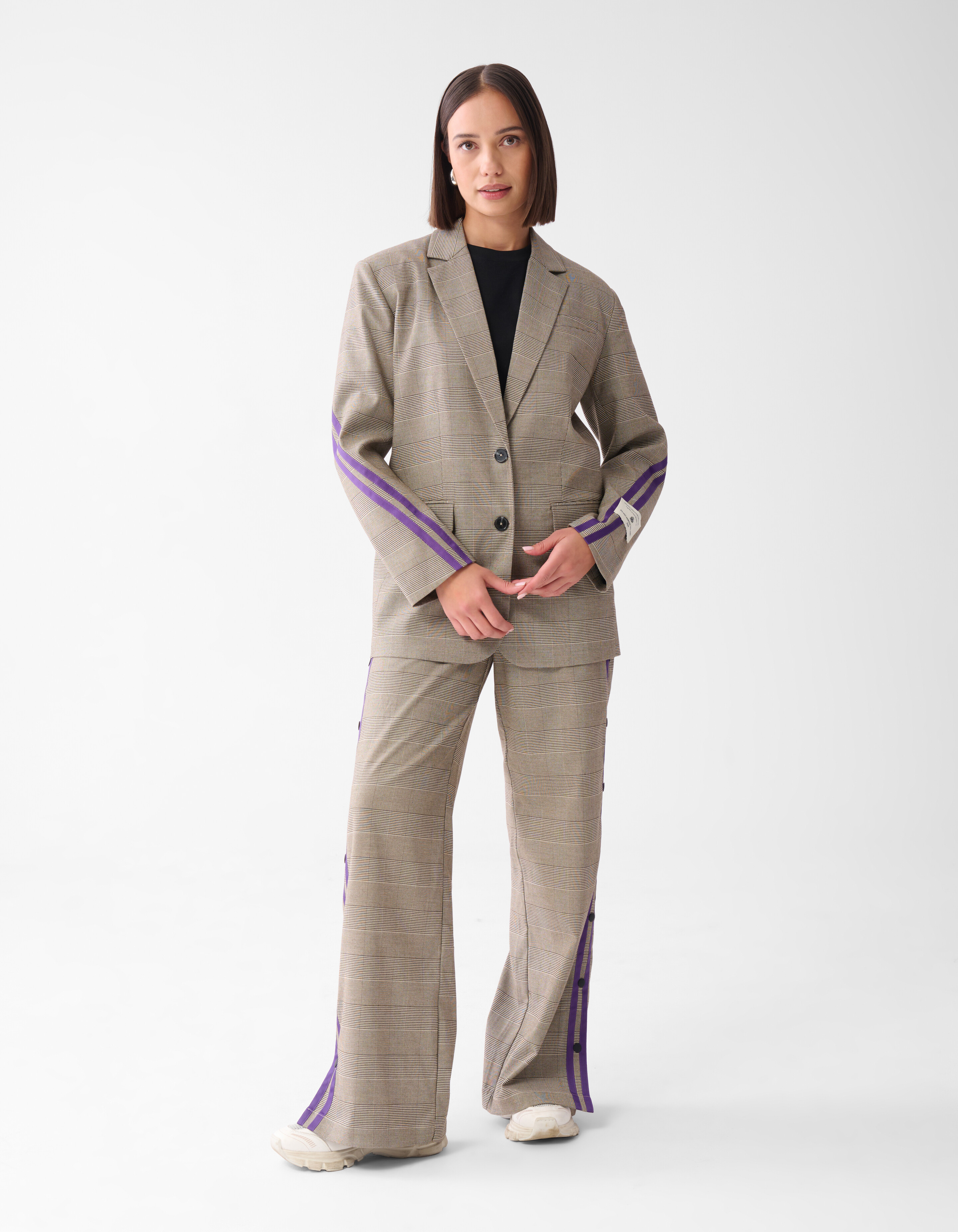 Sporty Ruiten Blazer Bruin SHOEBY WOMEN