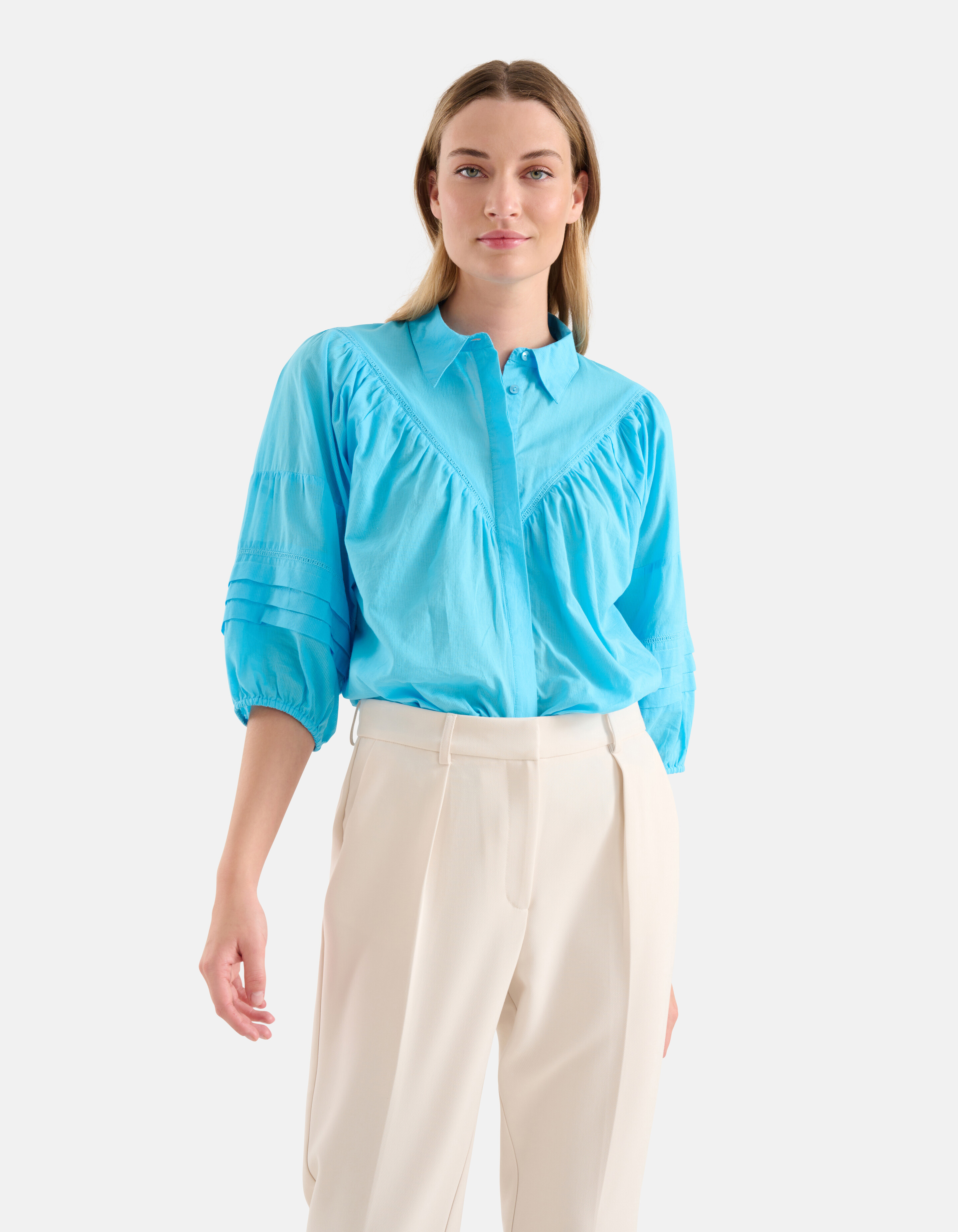 Voile Blouse Lichtblauw SHOEBY WOMEN