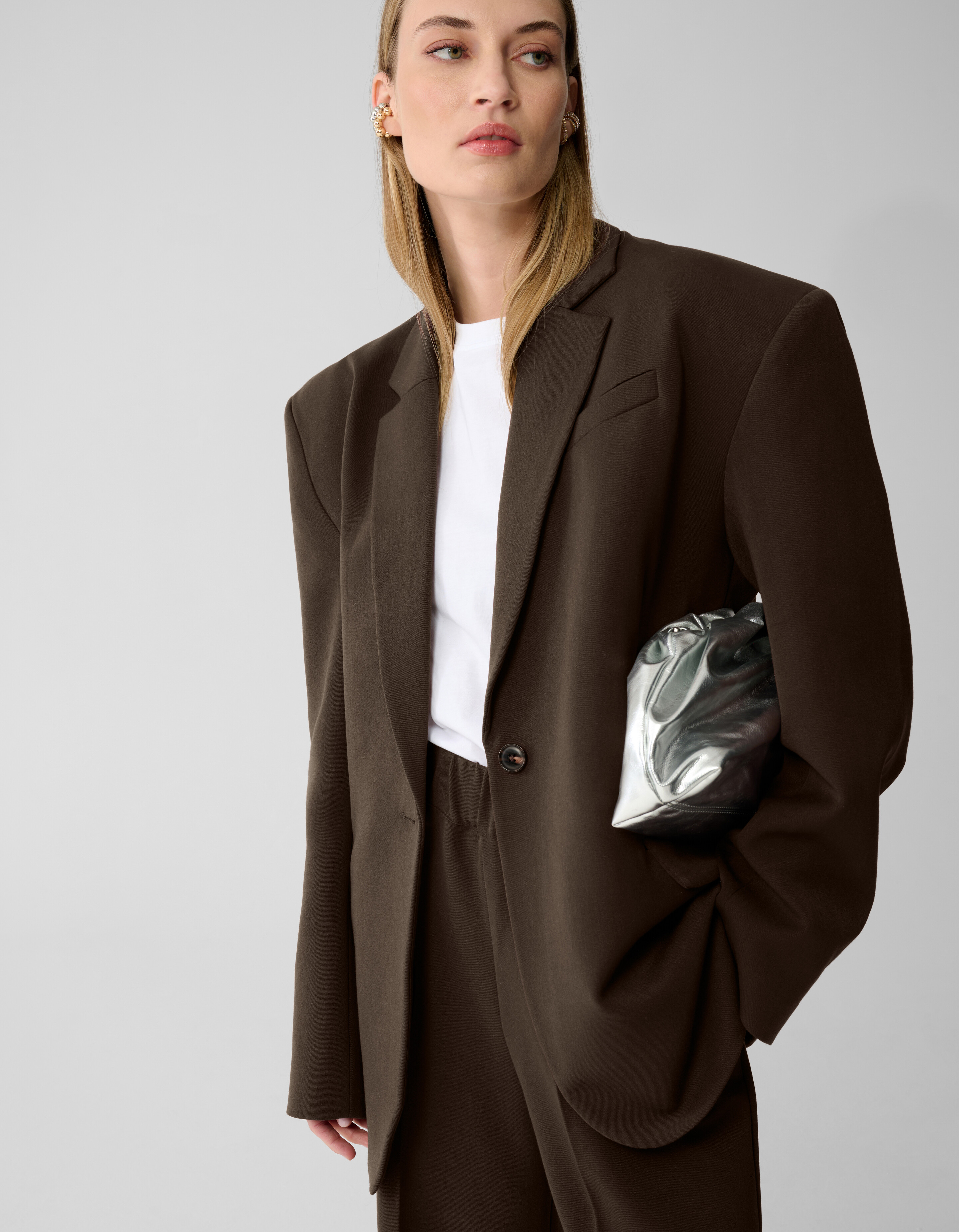 Tapered Blazer Donkerbruin By Lonneke SHOEBY WOMEN