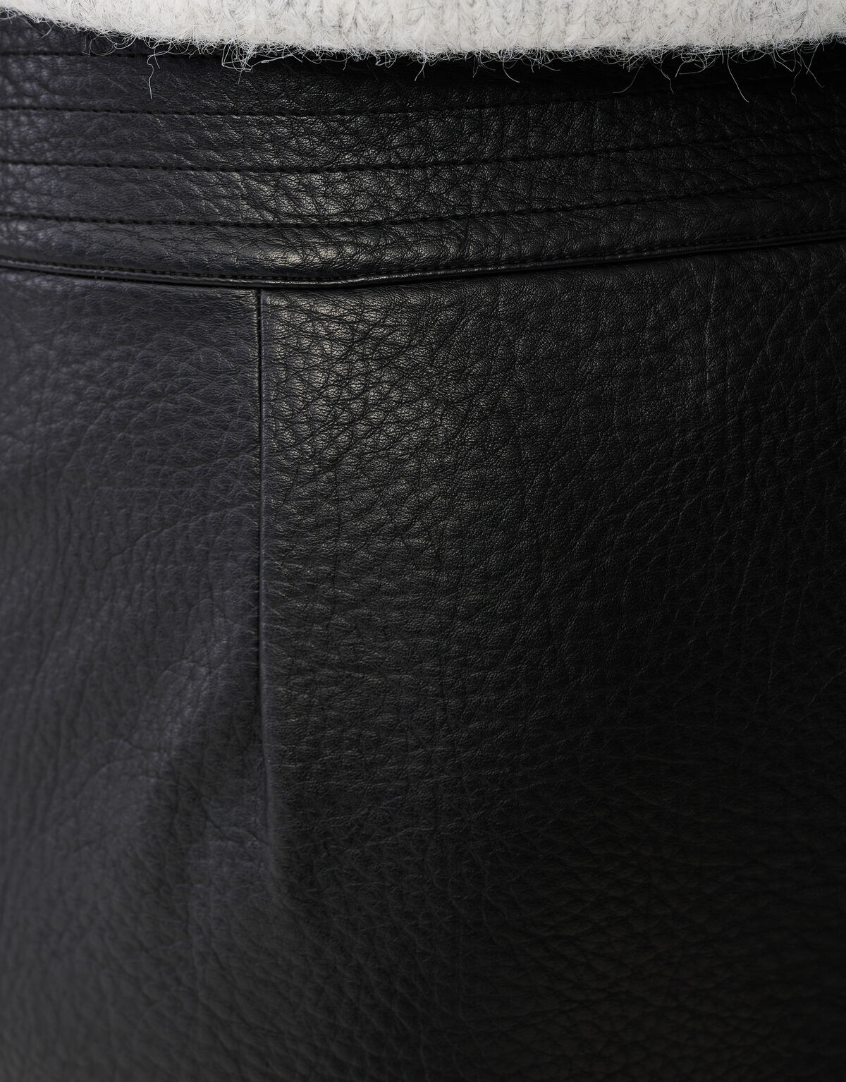 Vegan Leren Overlap Rok Zwart SHOEBY WOMEN