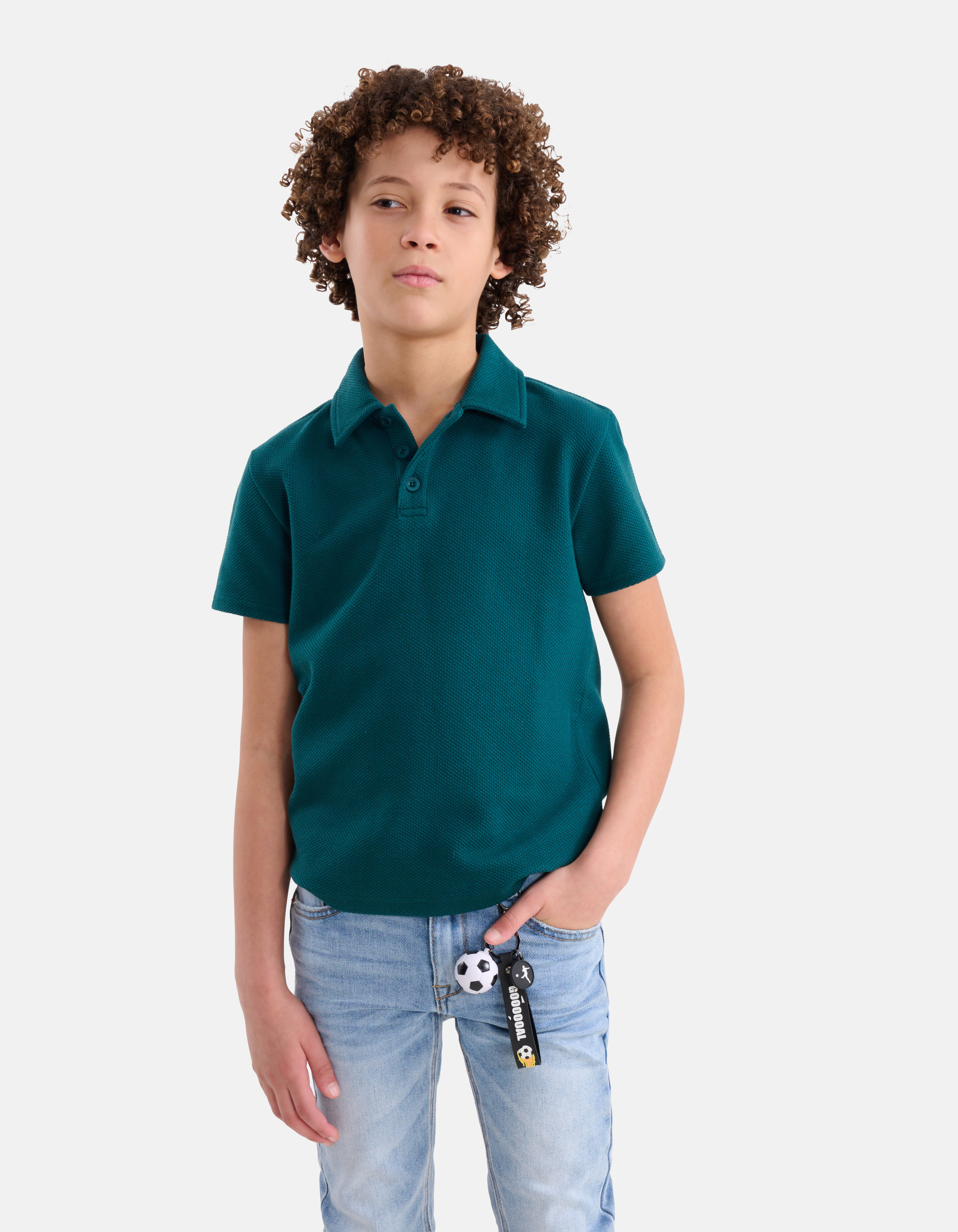 Pique Polo Donkergroen SHOEBY BOYS